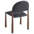 AUGGIE-DINING CHAIR-BLACK - WALNUT 4 Pcs