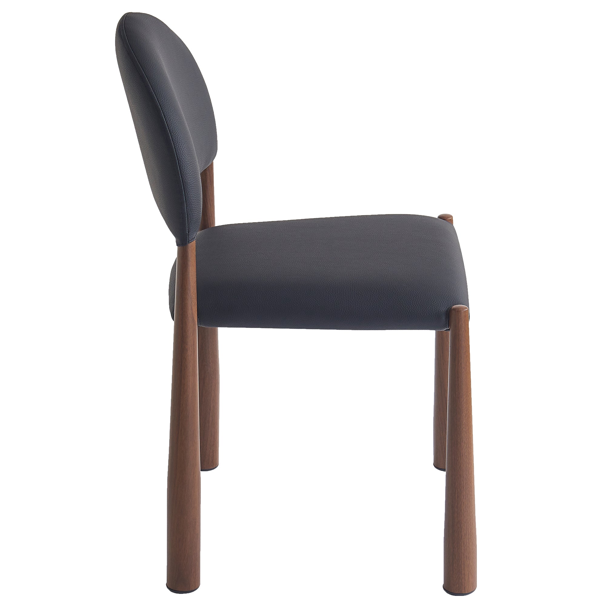 AUGGIE-DINING CHAIR-BLACK - WALNUT 4 Pcs