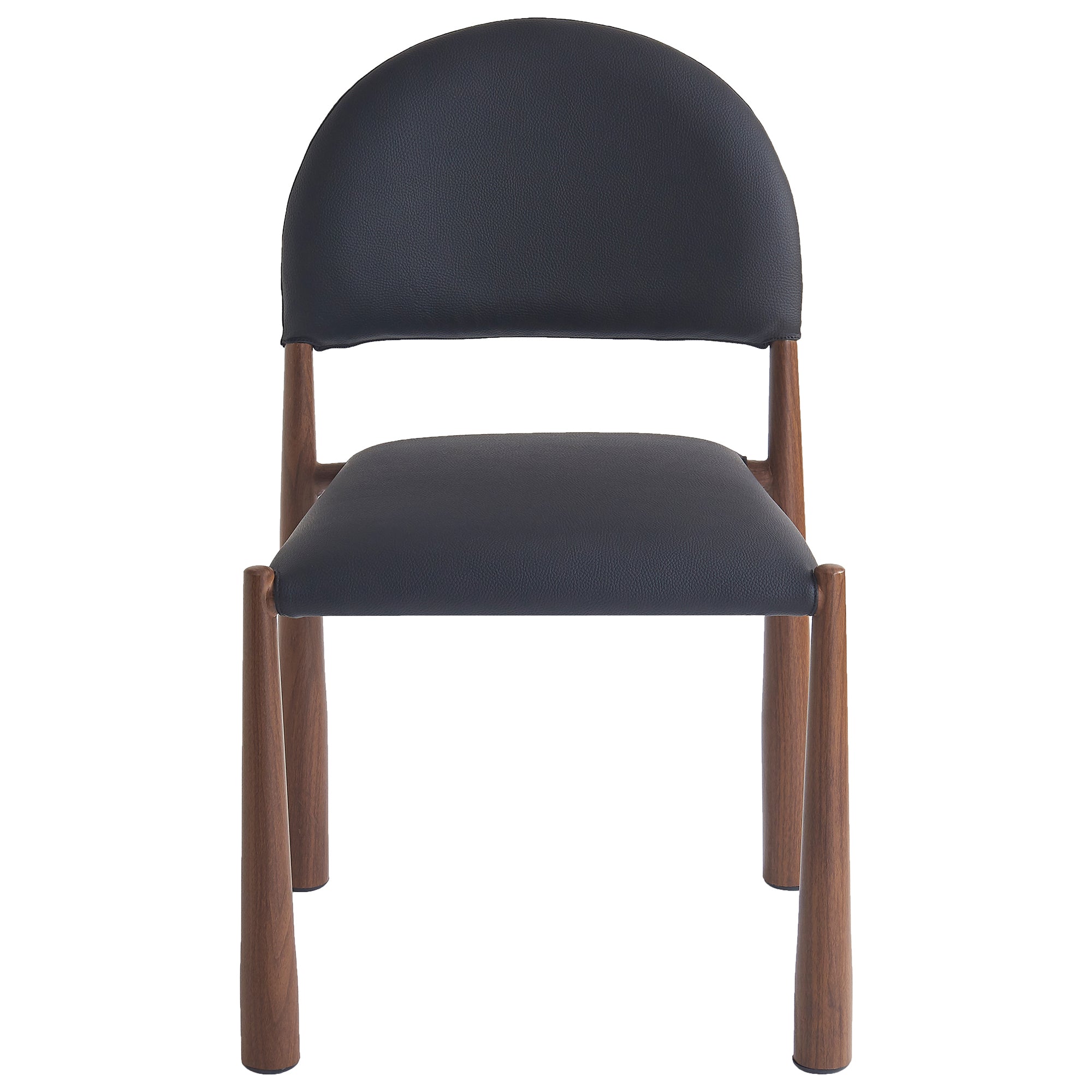 AUGGIE-DINING CHAIR-BLACK - WALNUT 4 Pcs