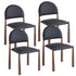 AUGGIE-DINING CHAIR-BLACK - WALNUT 4 Pcs