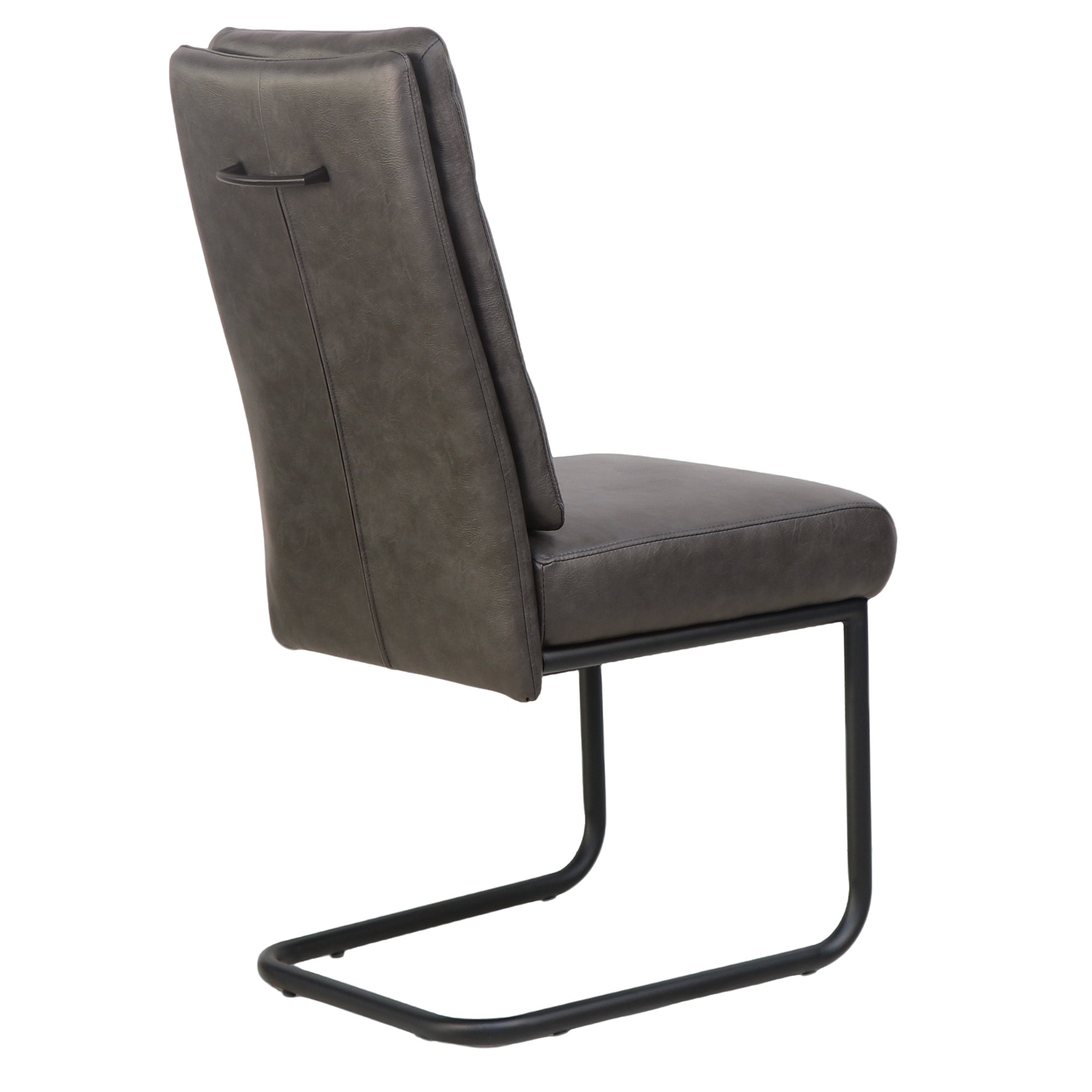 BRODI-DINING CHAIR PU-CHARCOAL 2 Pcs