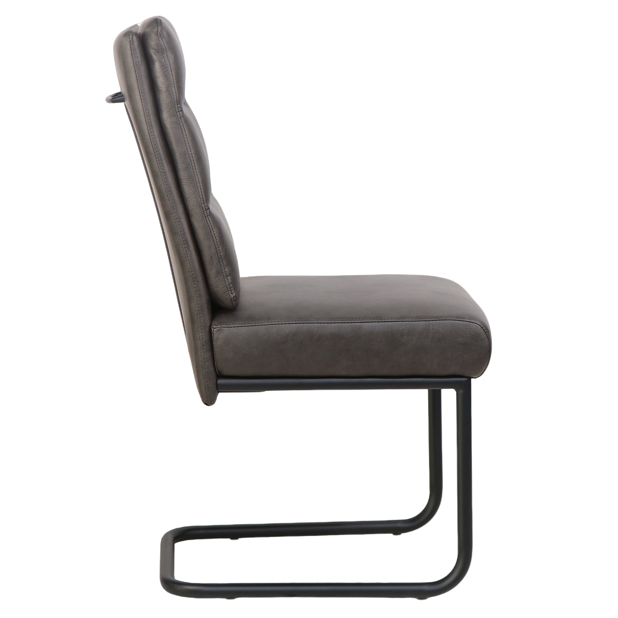 BRODI-DINING CHAIR PU-CHARCOAL 2 Pcs