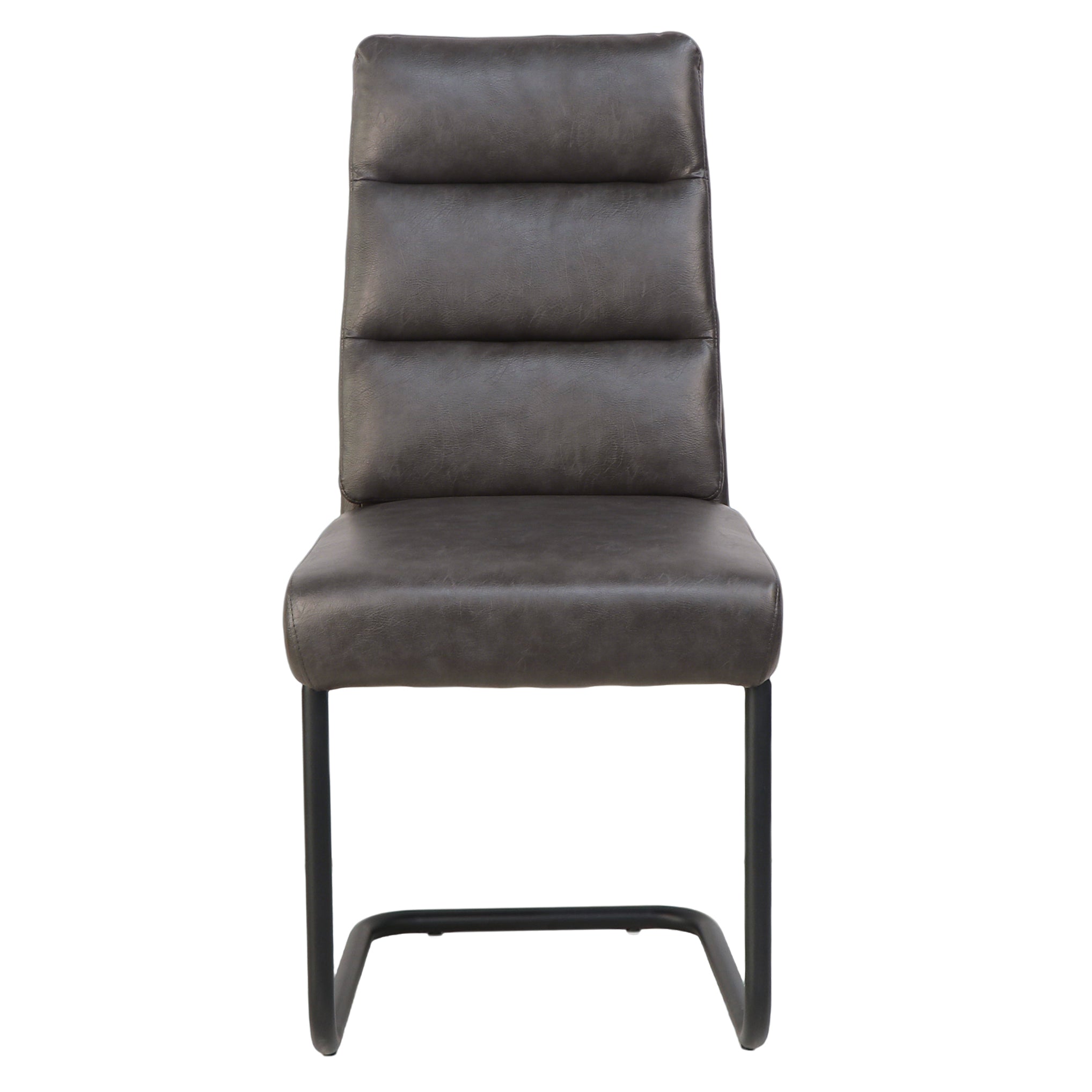 BRODI-DINING CHAIR PU-CHARCOAL 2 Pcs