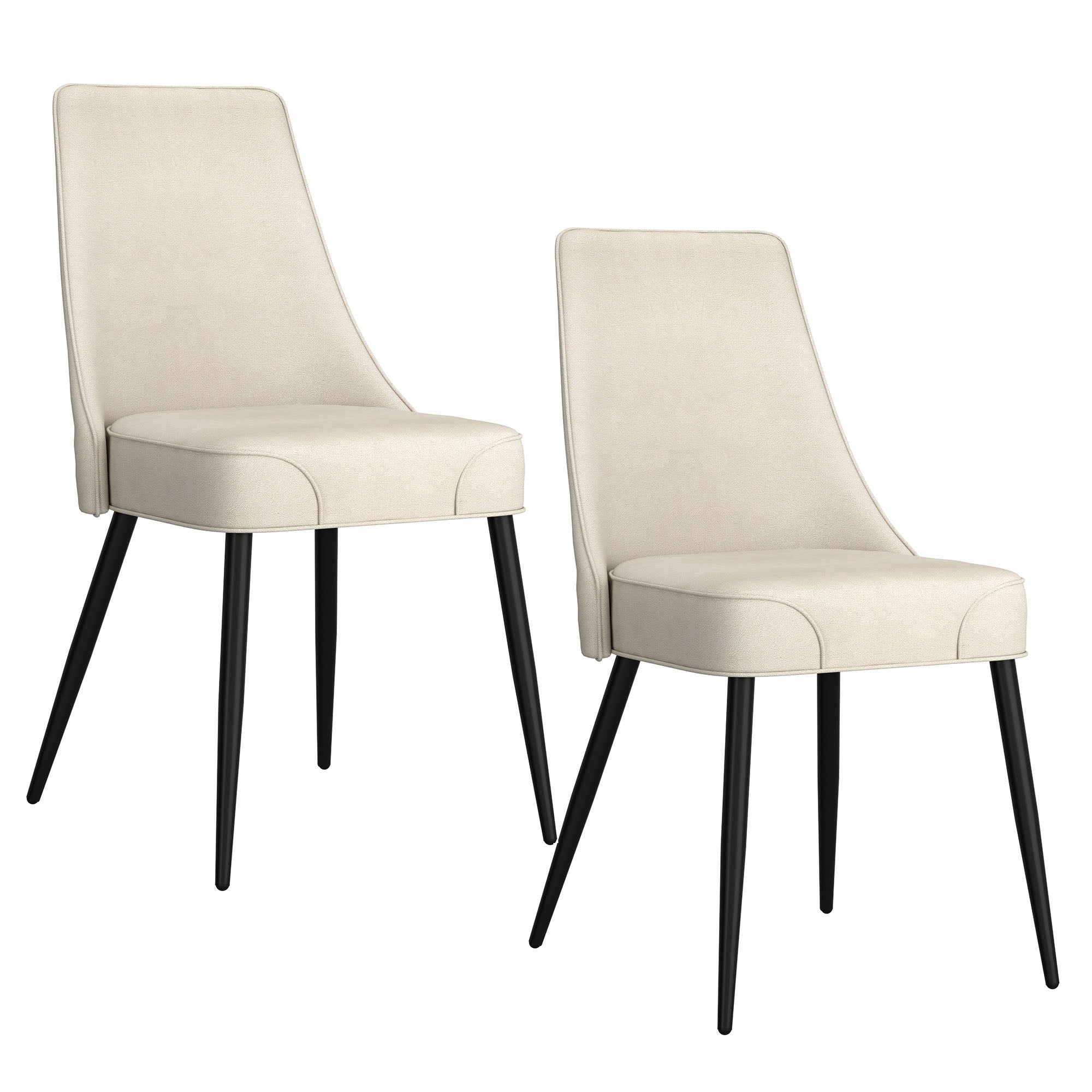 KODA-SIDE CHAIR FABRIC-BEIGE  2 Pcs