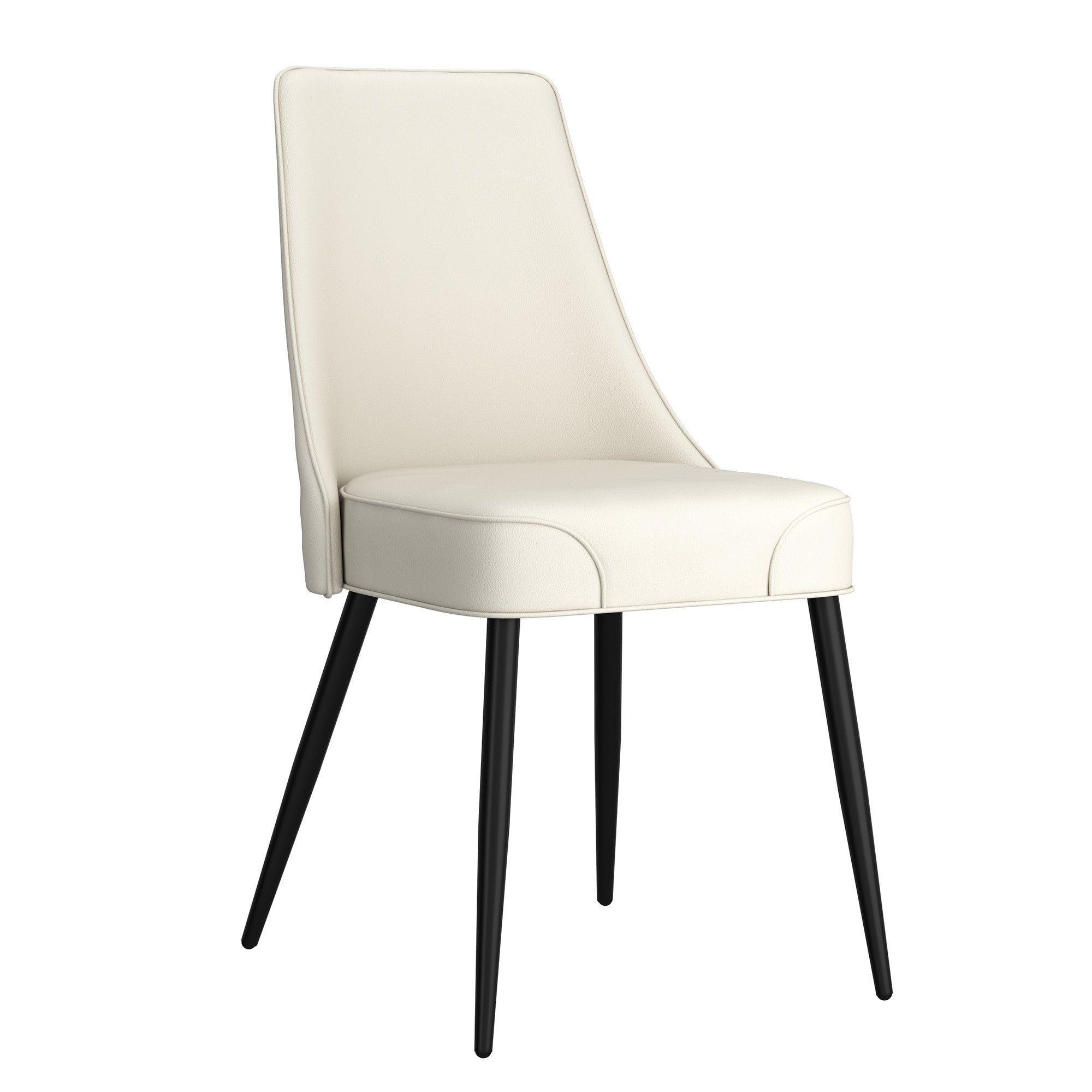 KODA-SIDE CHAIR PU-BEIGE  2 Pcs