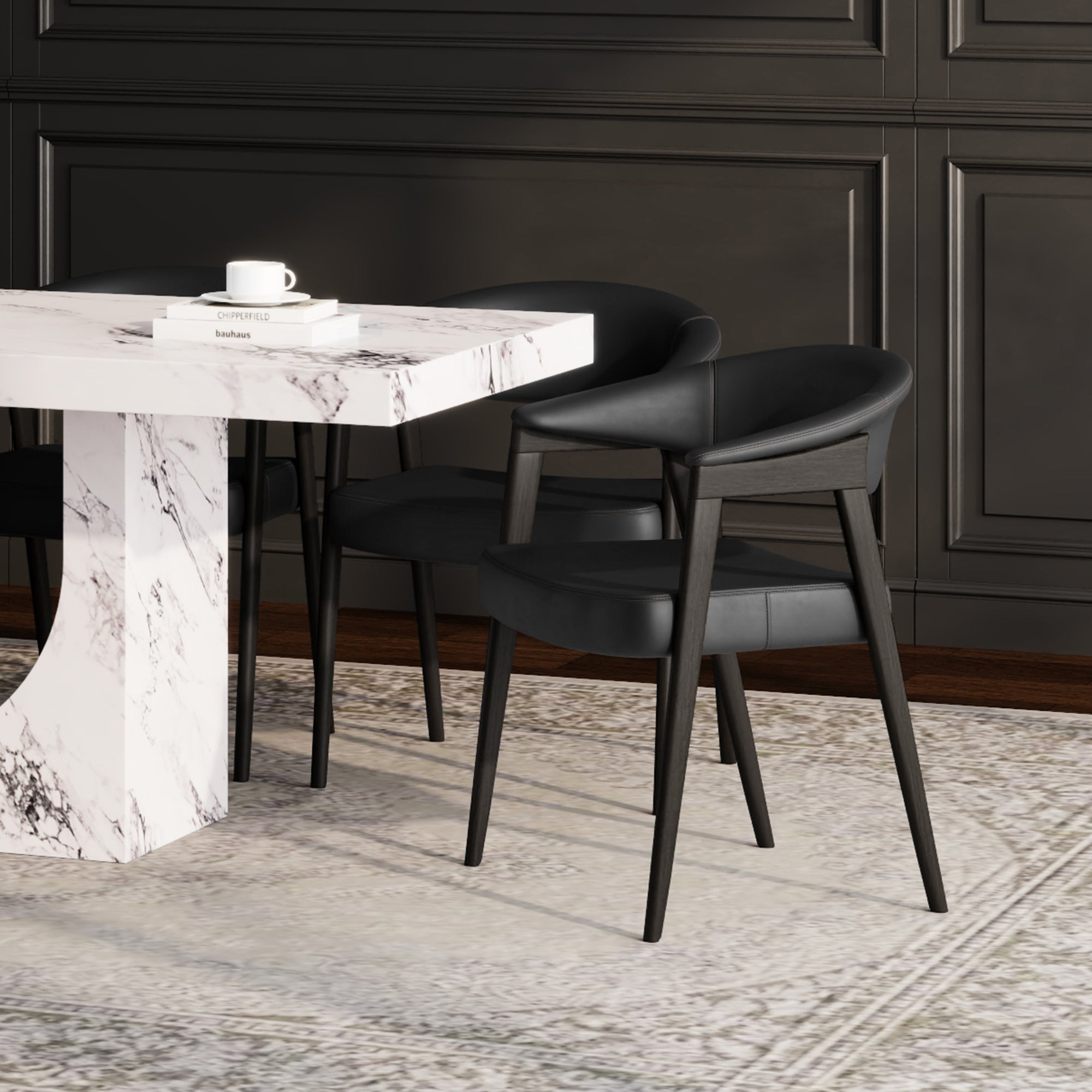BEXLEY-DINING CHAIR-BLACK 2 Pcs