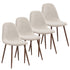 LYNA-SIDE CHAIR FABRIC-BEIGE 4 Pcs