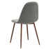 LYNA-SIDE CHAIR FABRIC-GREY 4 Pcs