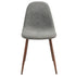 LYNA-SIDE CHAIR FABRIC-GREY 4 Pcs