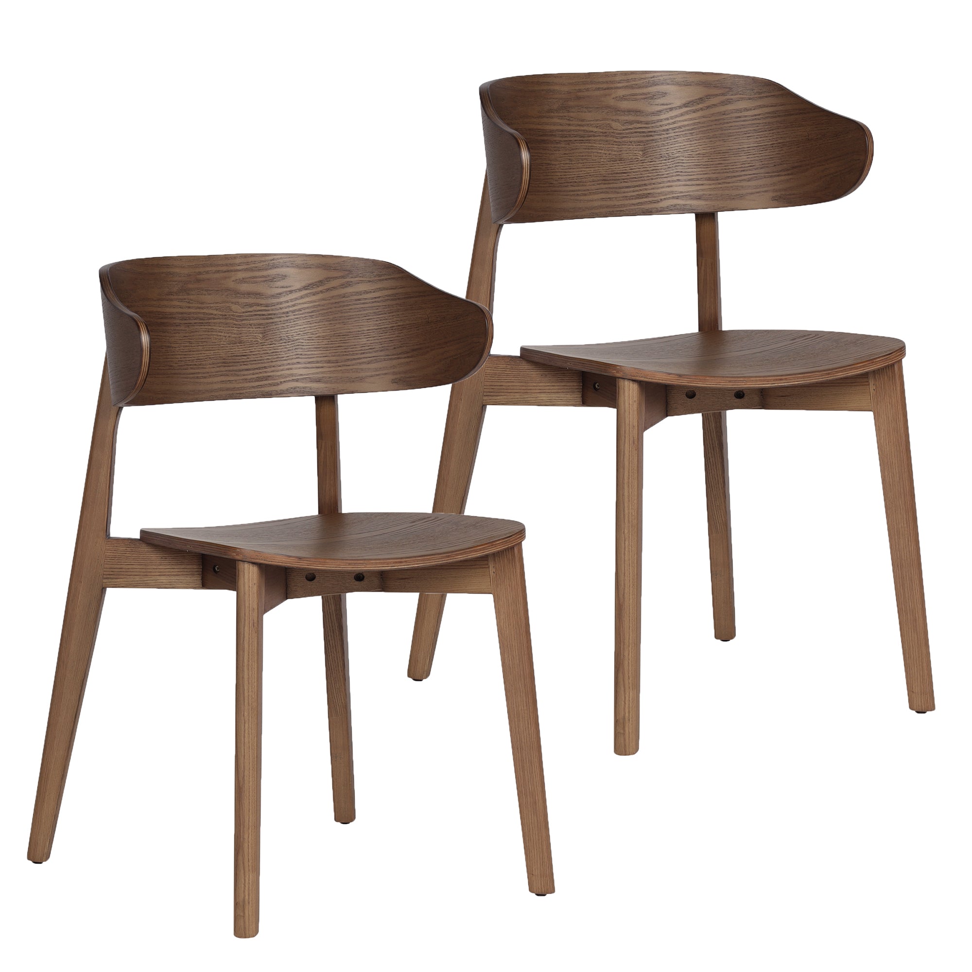 KHARI-DINING CHAIR-WALNUT 2 Pcs