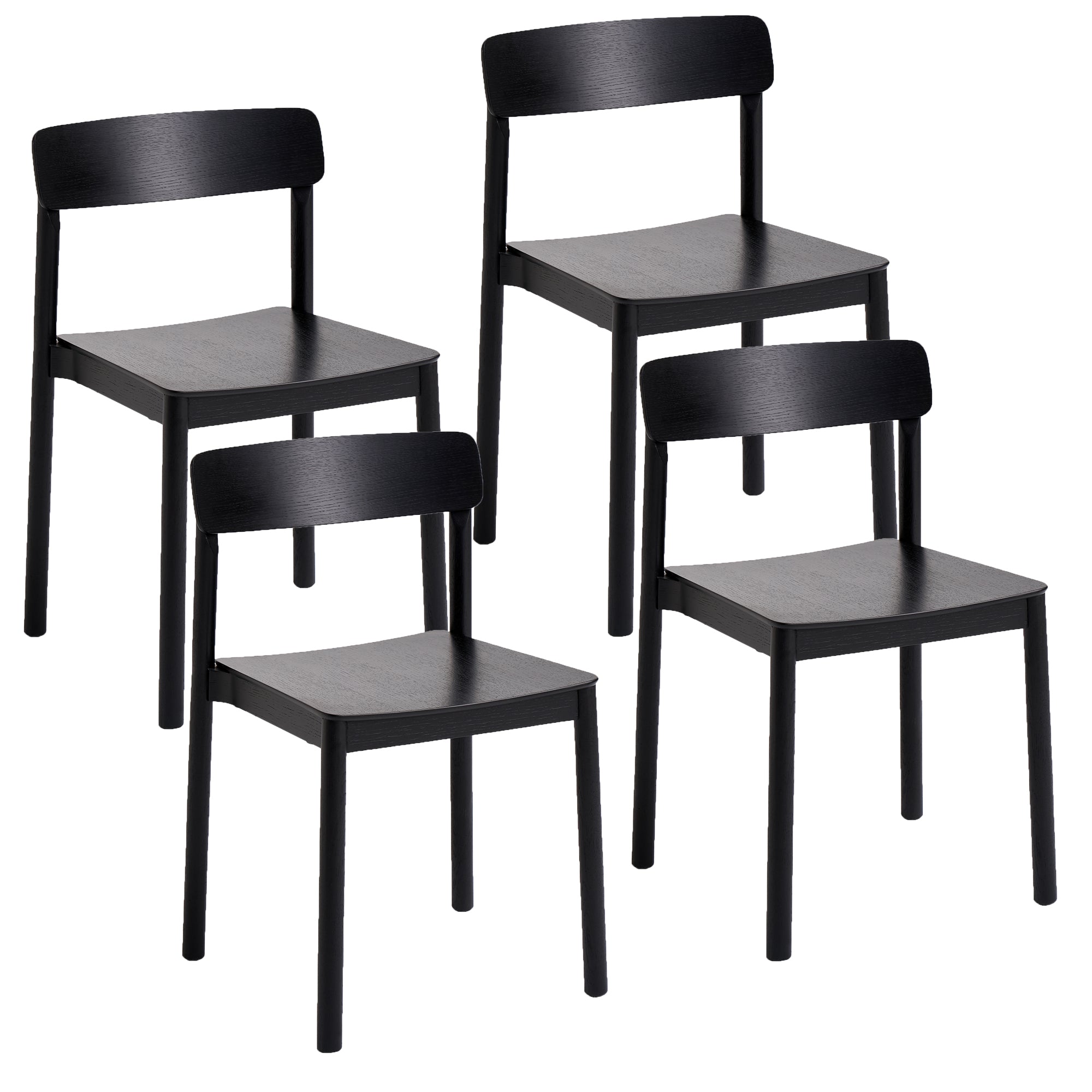 FELIX-DINING CHAIR-BLACK 4 Pcs