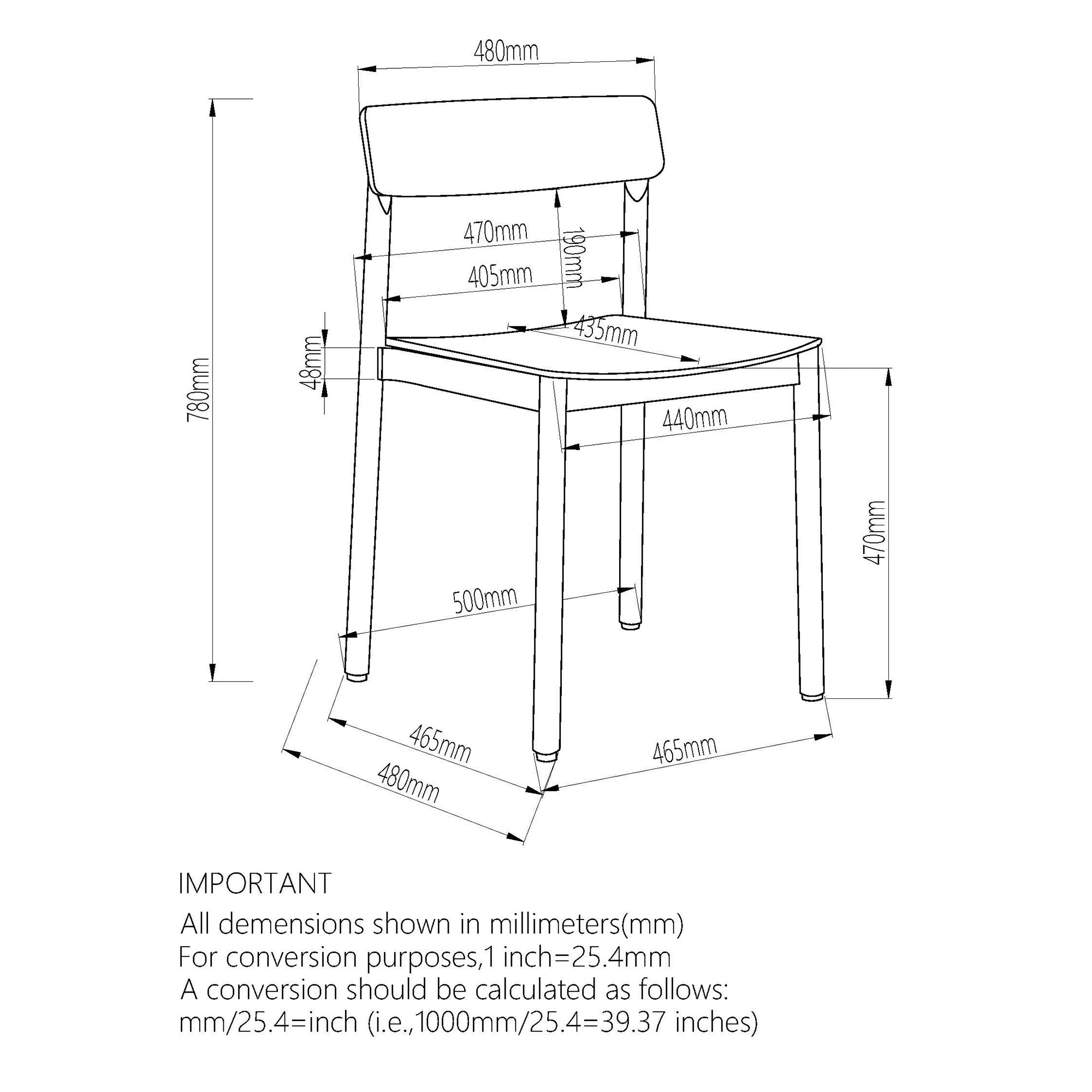 FELIX-DINING CHAIR-BLACK 4 Pcs