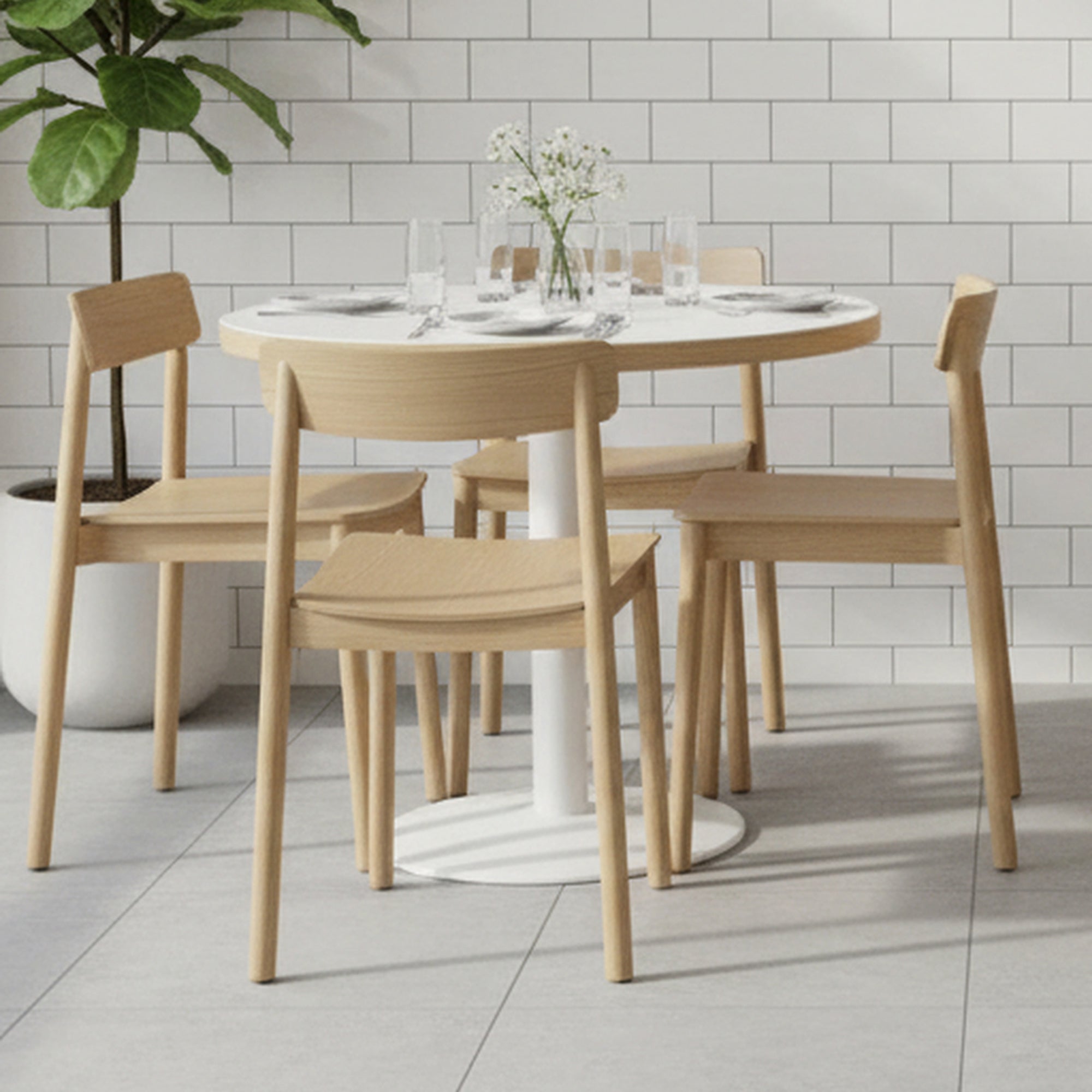 FELIX-DINING CHAIR-NATURAL 4 Pcs