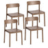 FELIX-DINING CHAIR-WALNUT 4 Pcs