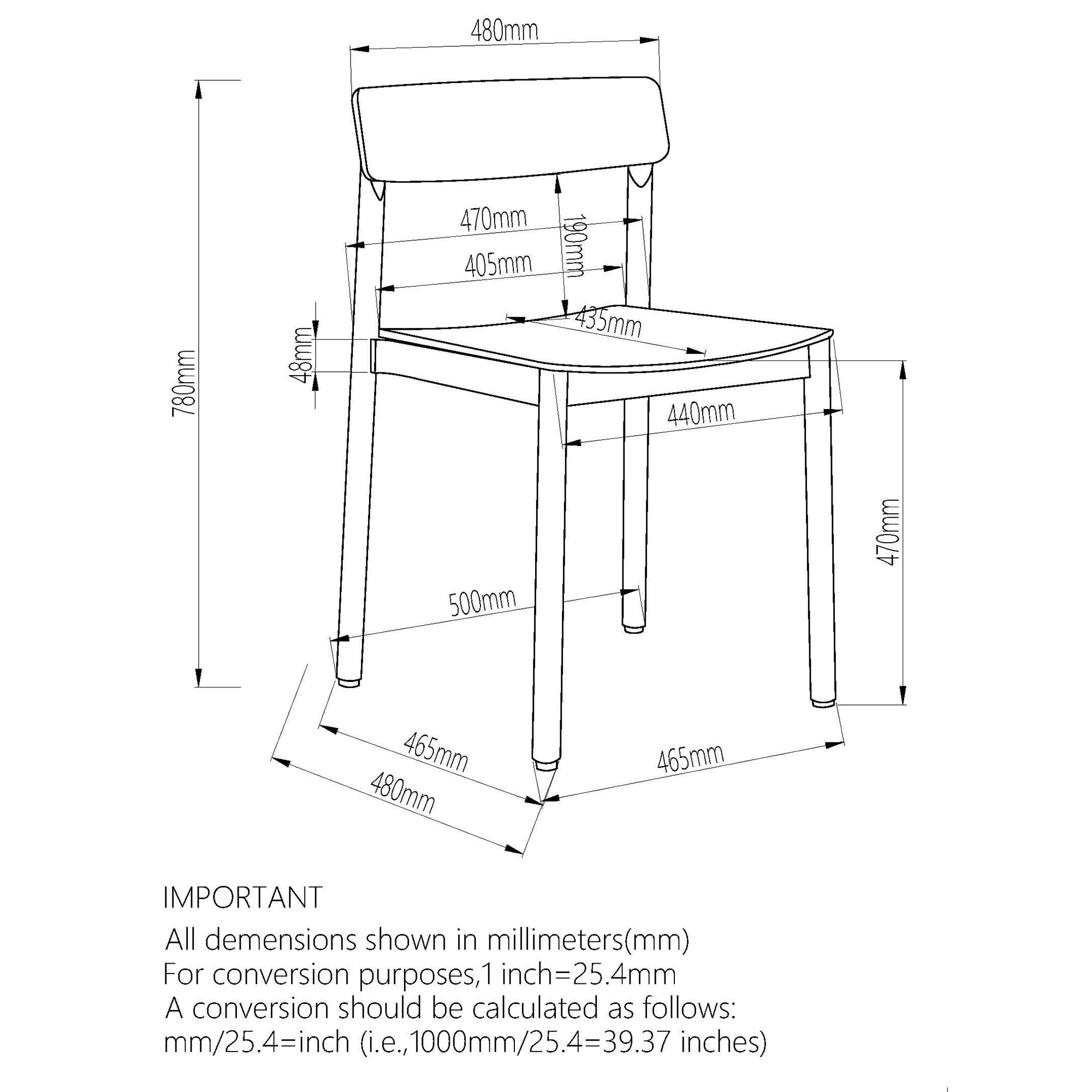 FELIX-DINING CHAIR-WALNUT 4 Pcs