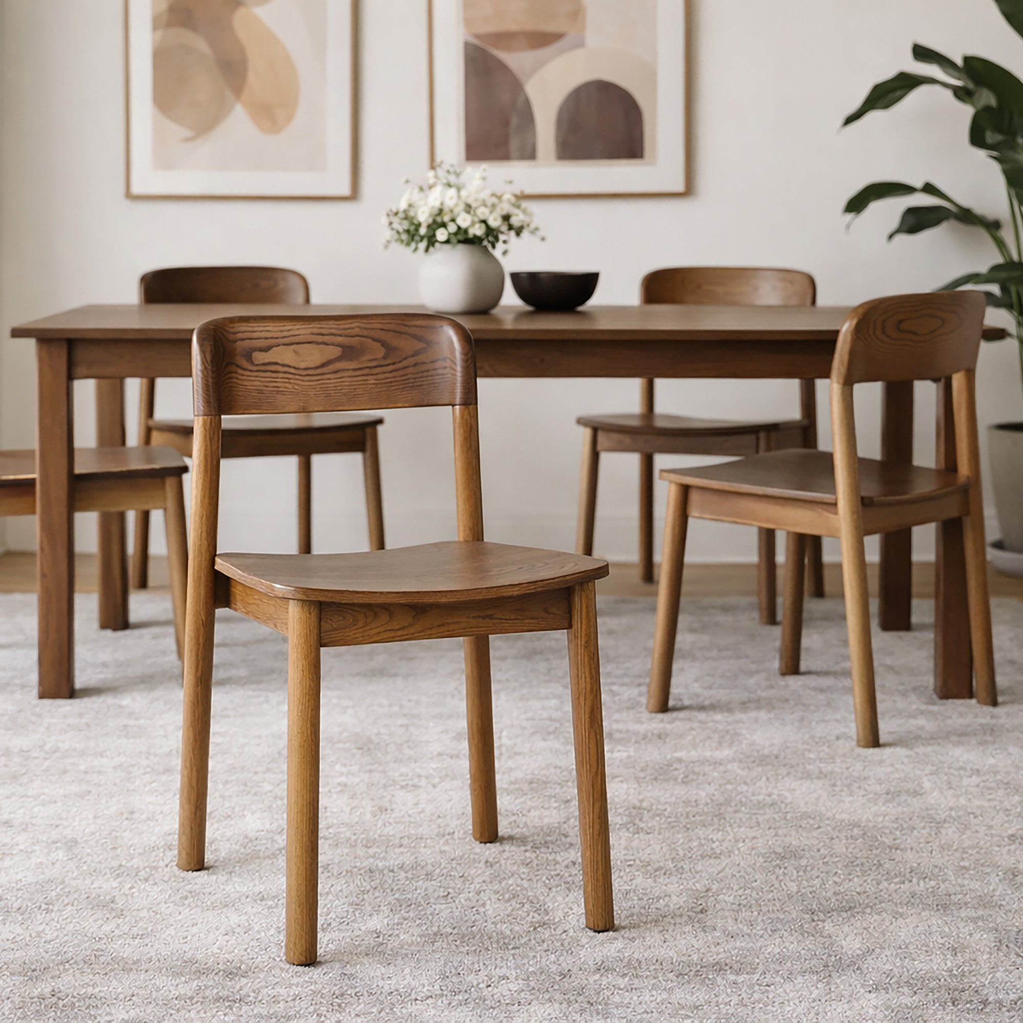 JONAS-DINING CHAIR-WALNUT 4 Pcs