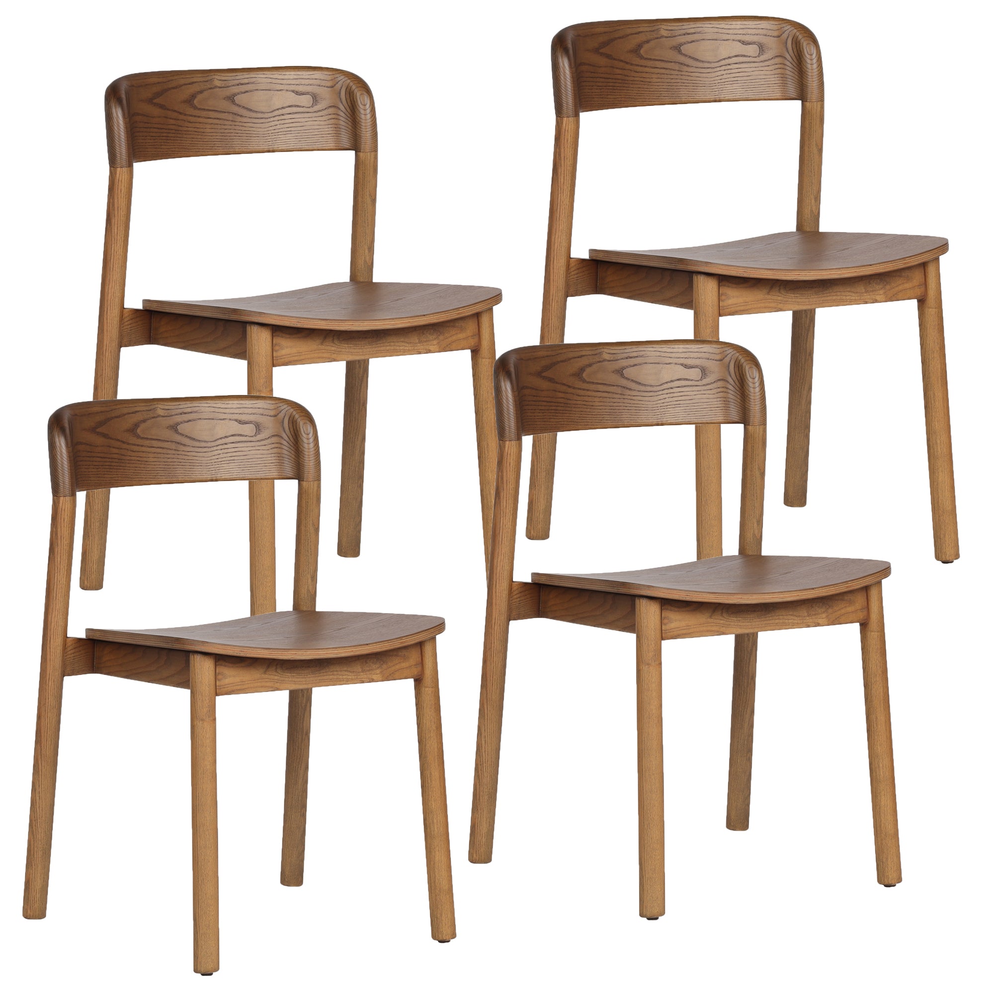 JONAS-DINING CHAIR-WALNUT 4 Pcs