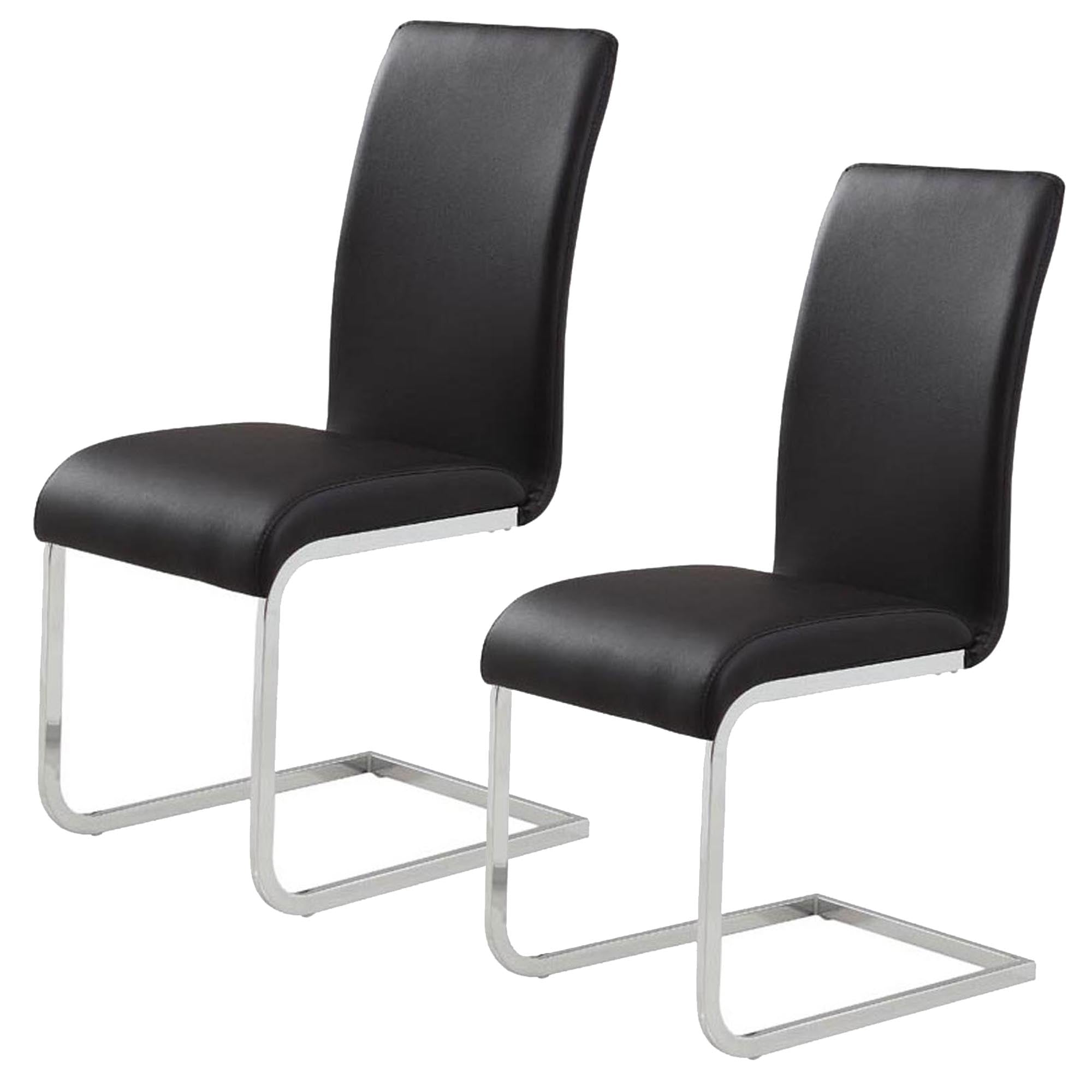 MAXIM-SIDE CHAIR-BLACK 2 Pcs