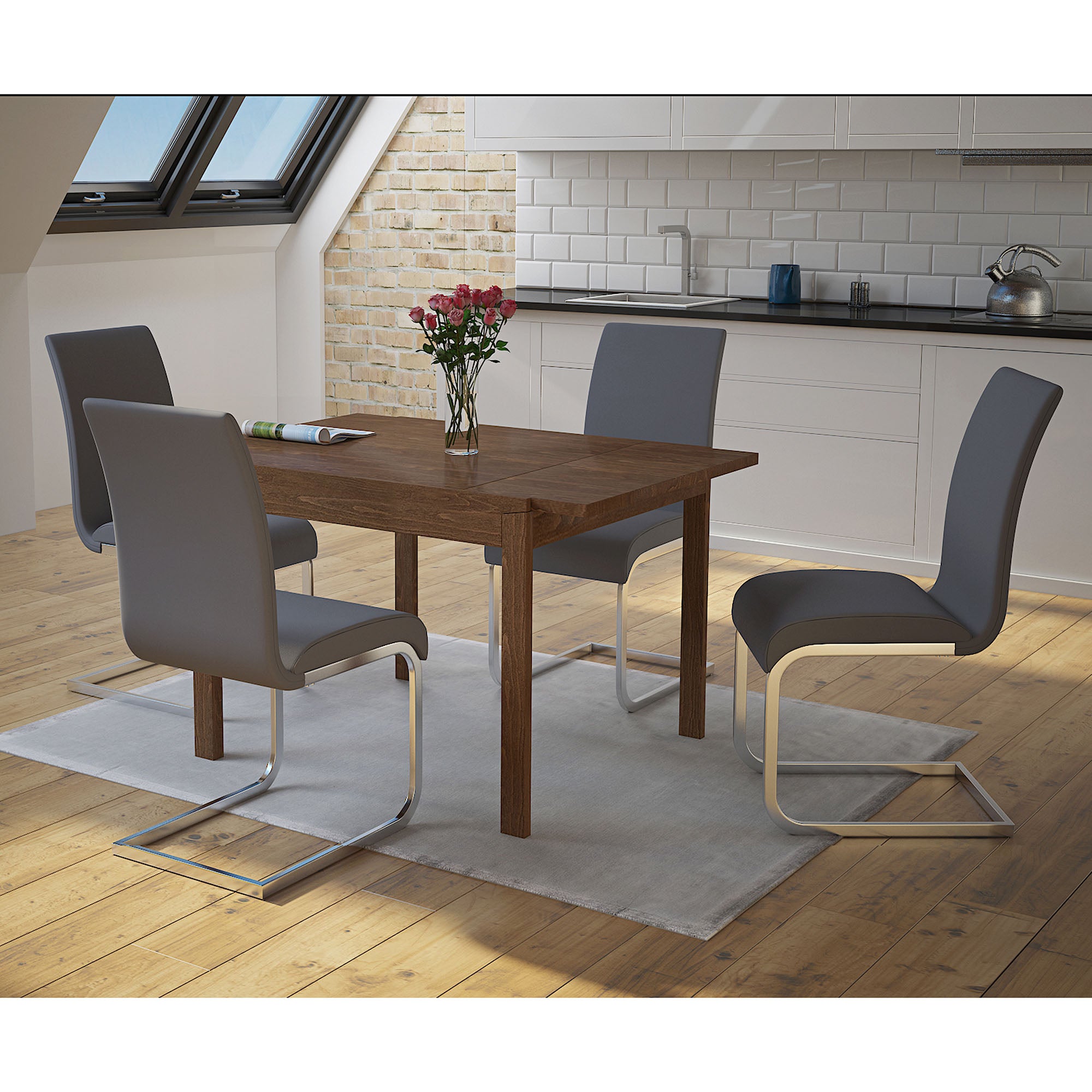MAXIM-SIDE CHAIR-GREY 2 Pcs