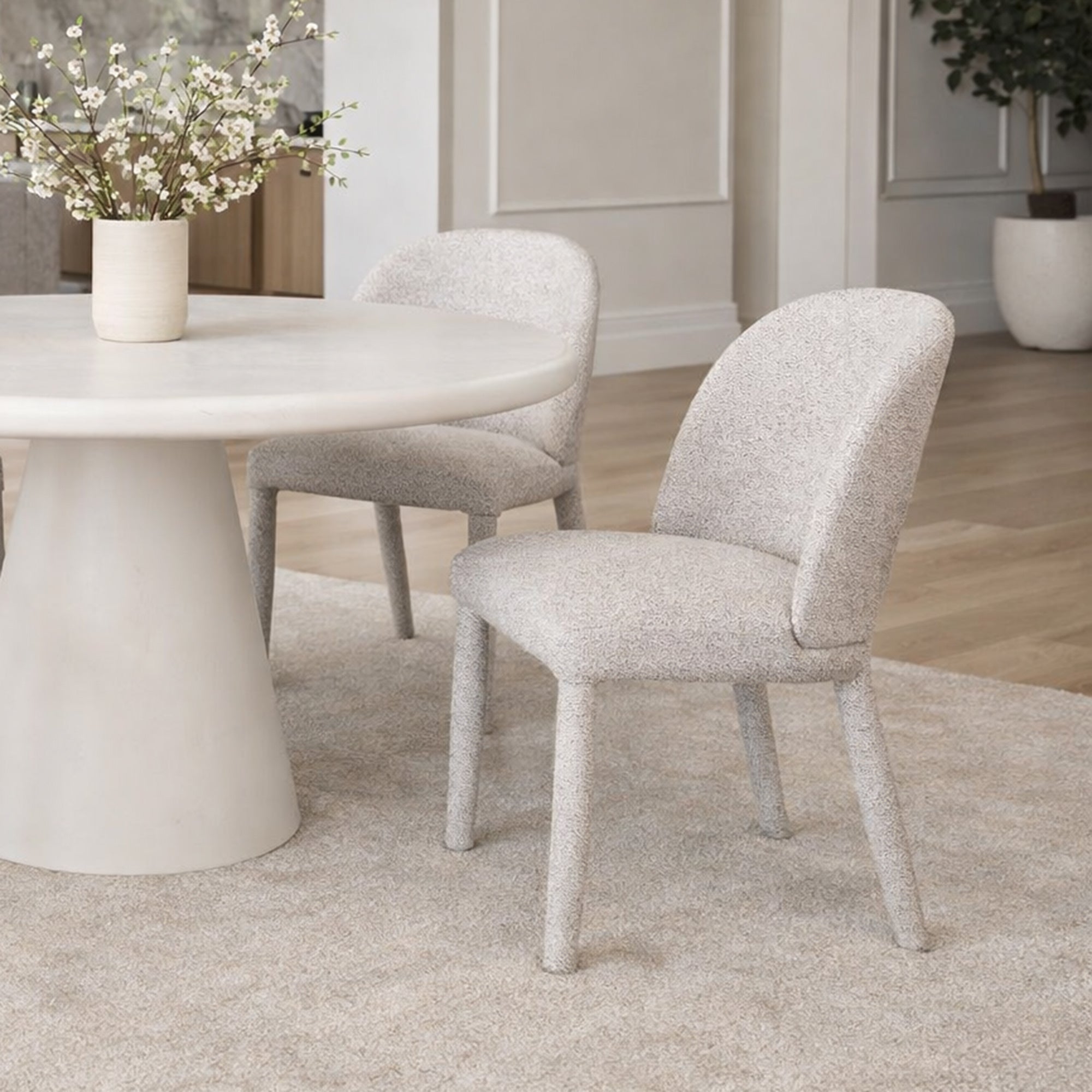 KIARA-DINING CHAIR-BEIGE 2 Pcs
