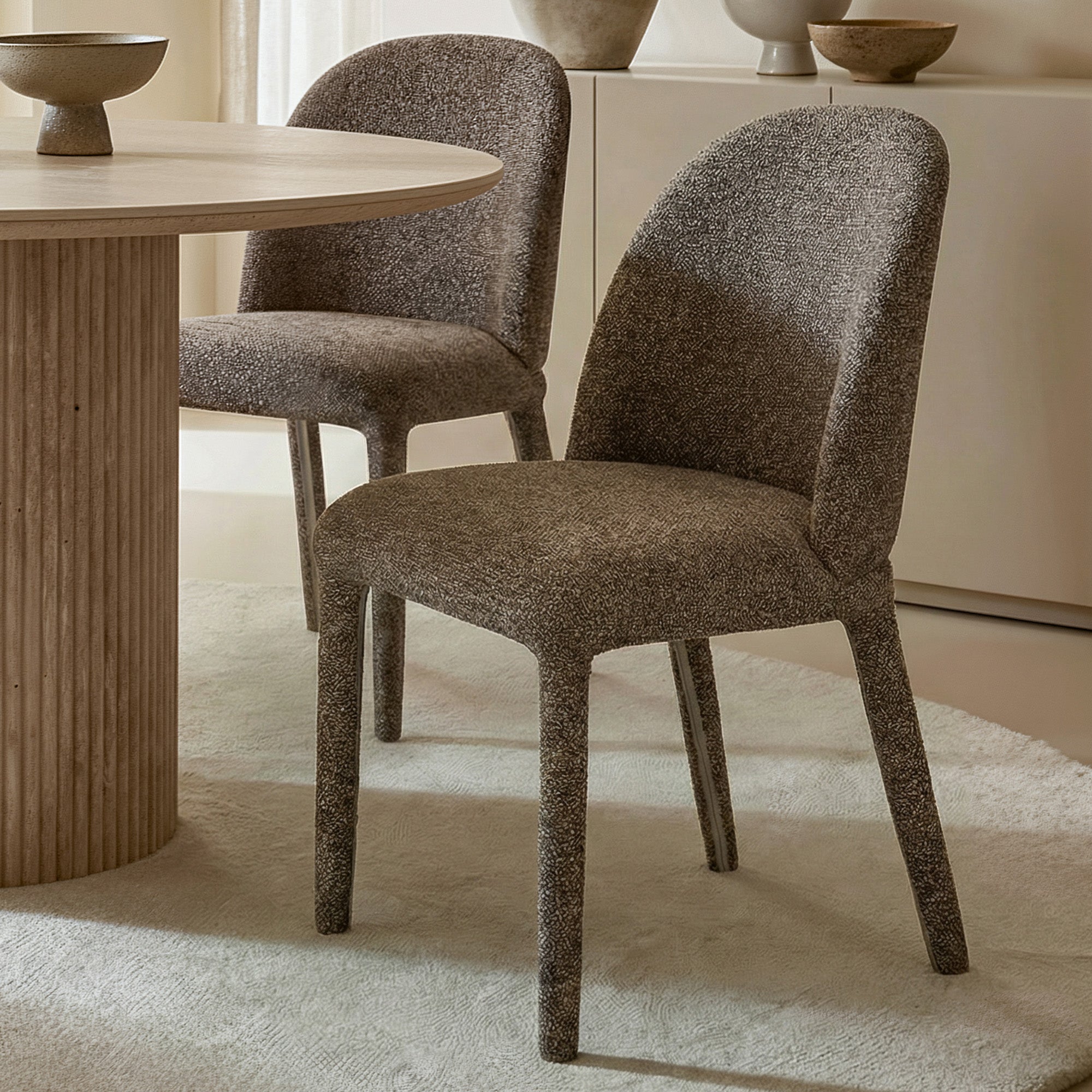 KIARA-DINING CHAIR-BROWN 2 Pcs