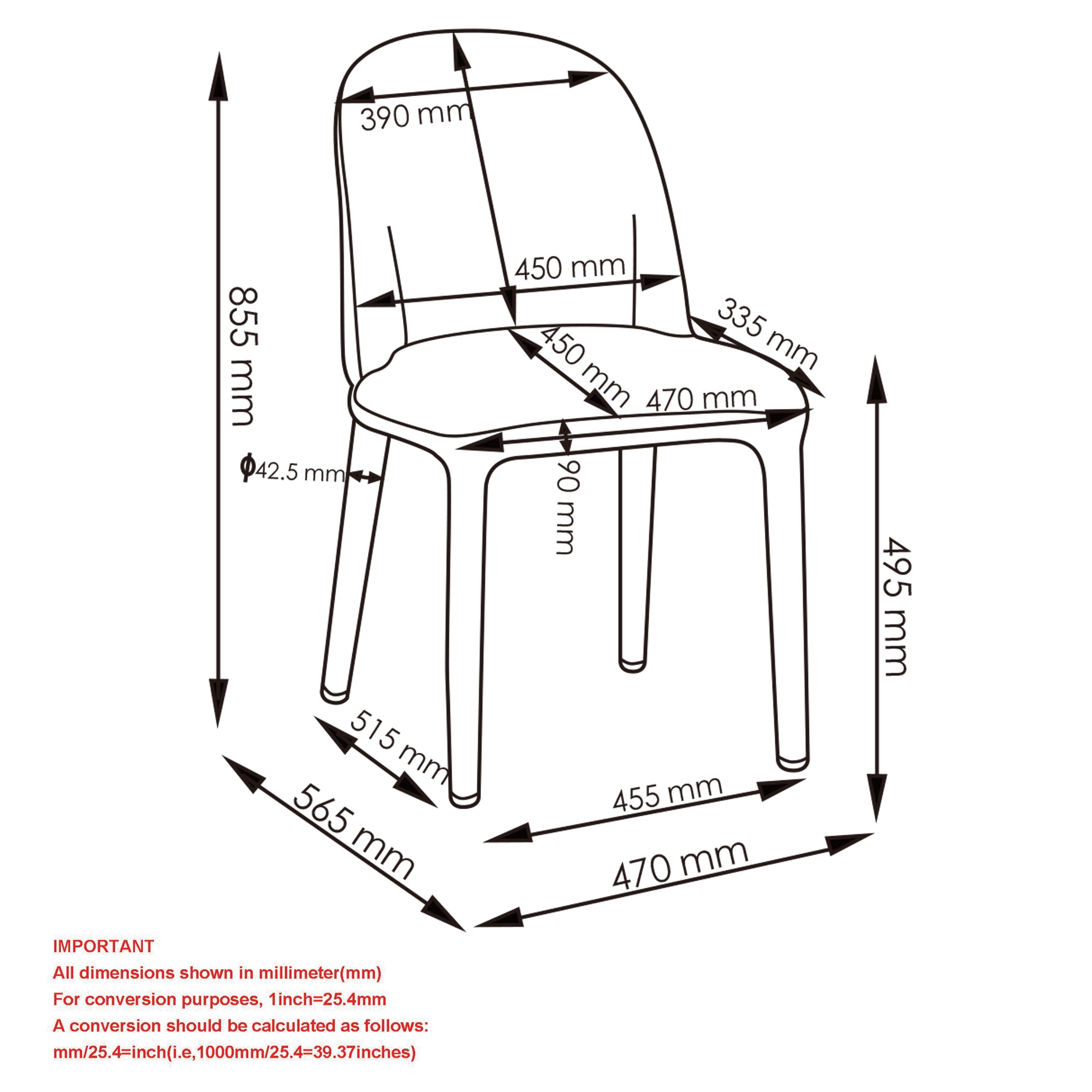 KIARA-DINING CHAIR-BROWN 2 Pcs