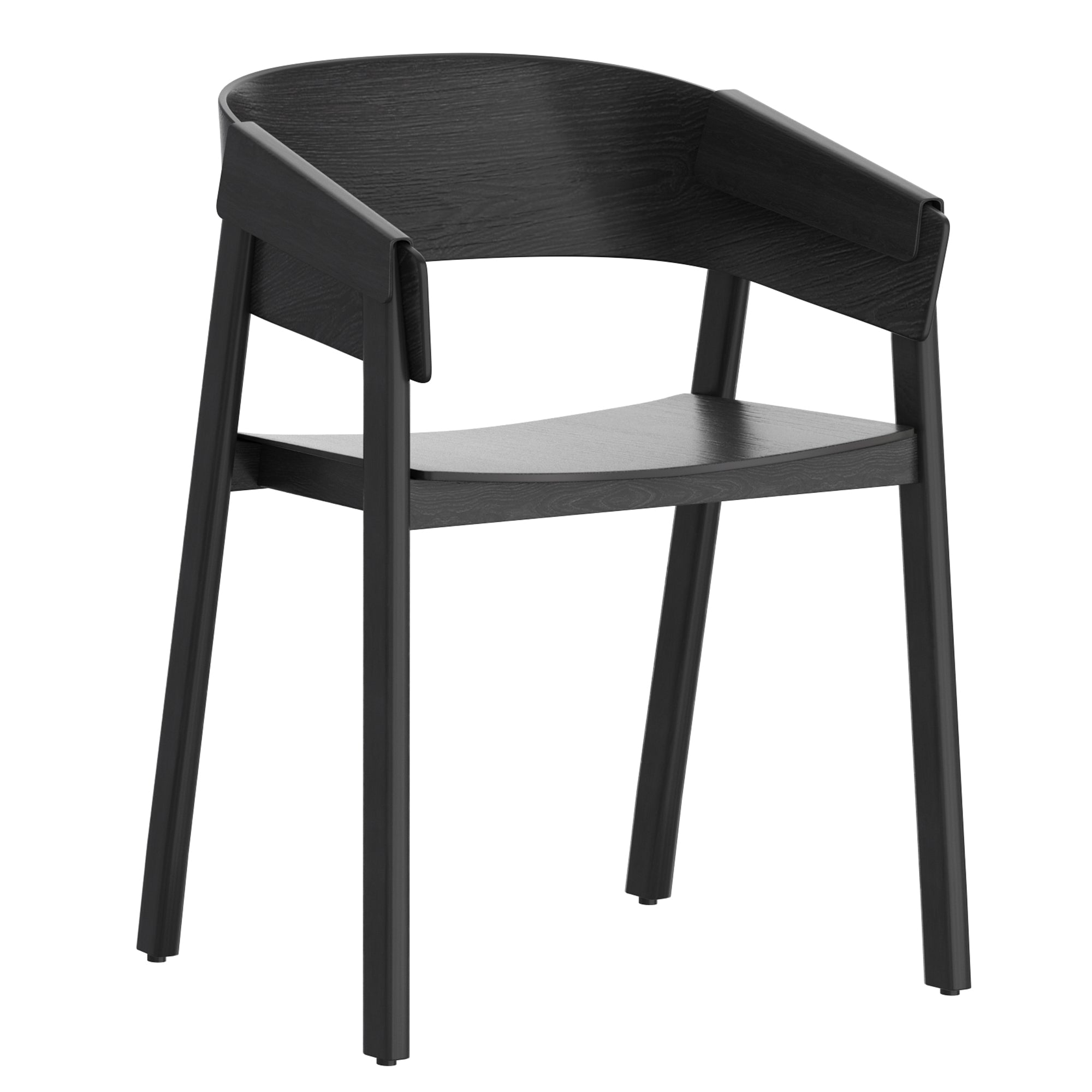 MATEO-DINING CHAIR-BLACK 2 Pcs