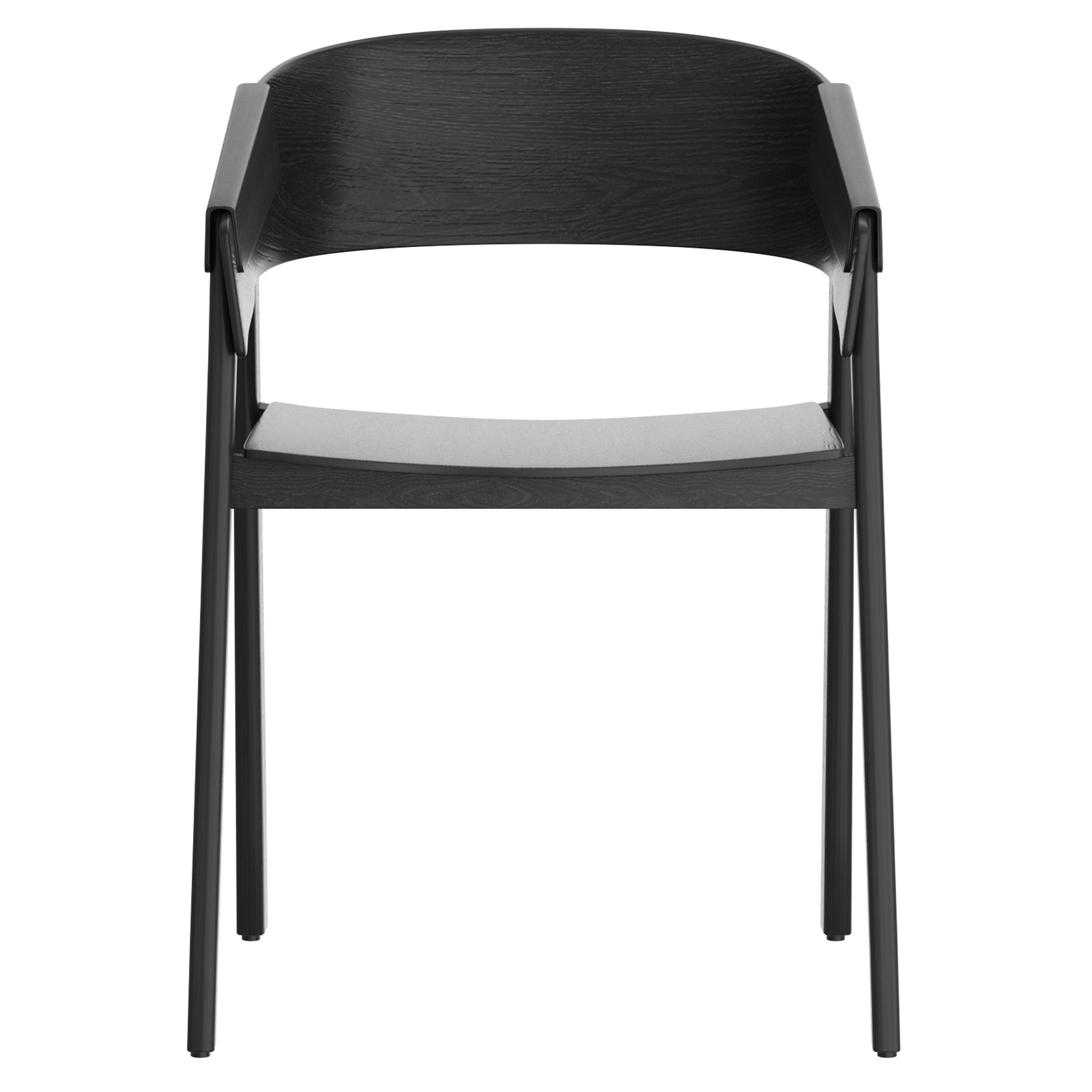 MATEO-DINING CHAIR-BLACK 2 Pcs