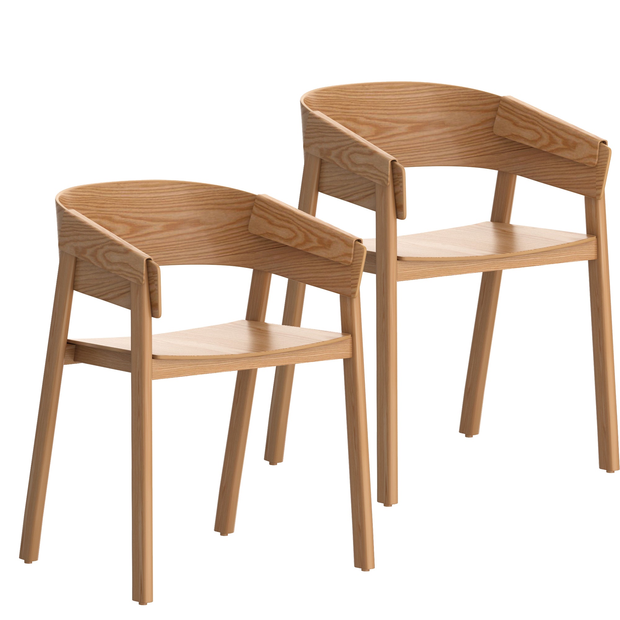 MATEO-DINING CHAIR-NATURAL 2 Pcs