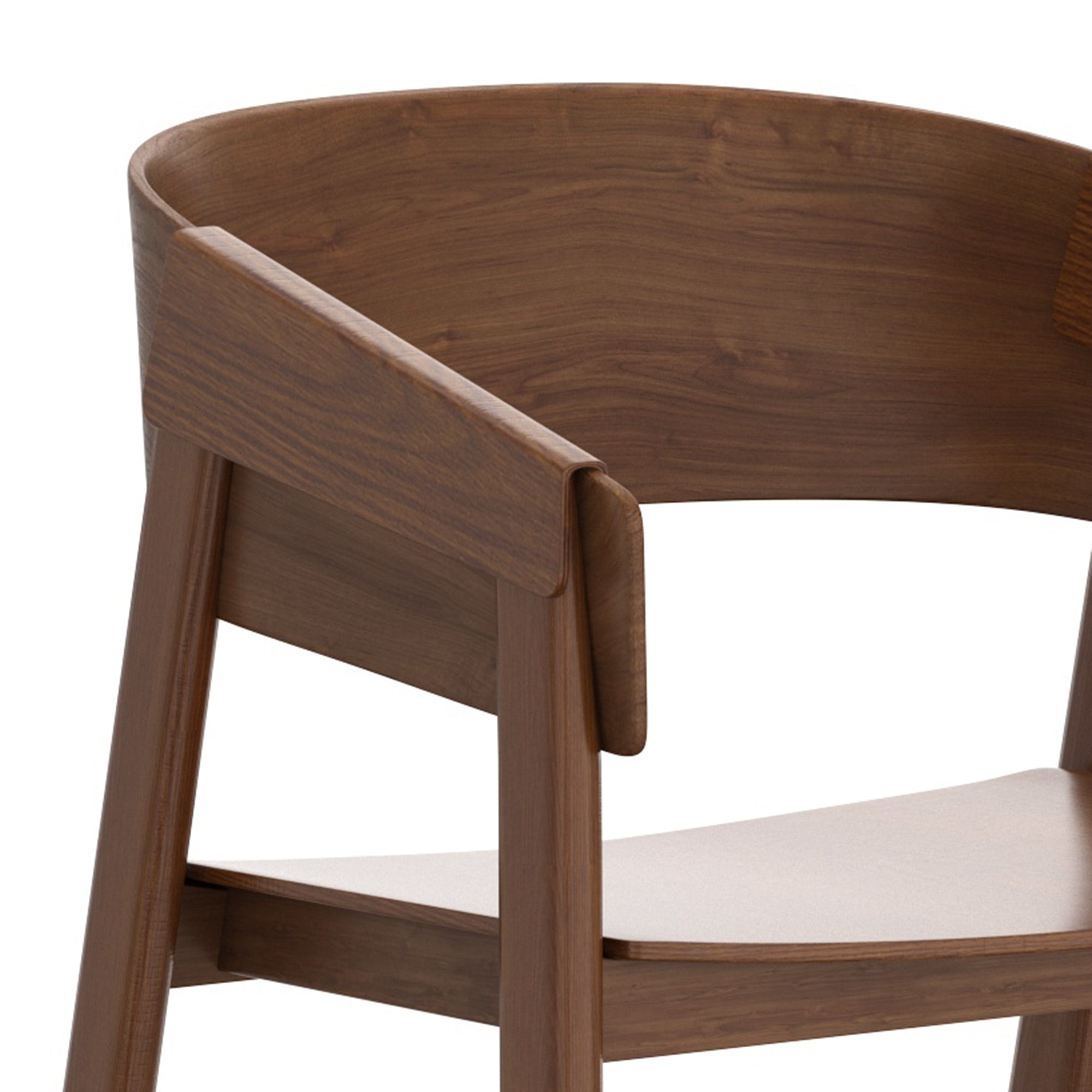 MATEO-DINING CHAIR-WALNUT 2 Pcs