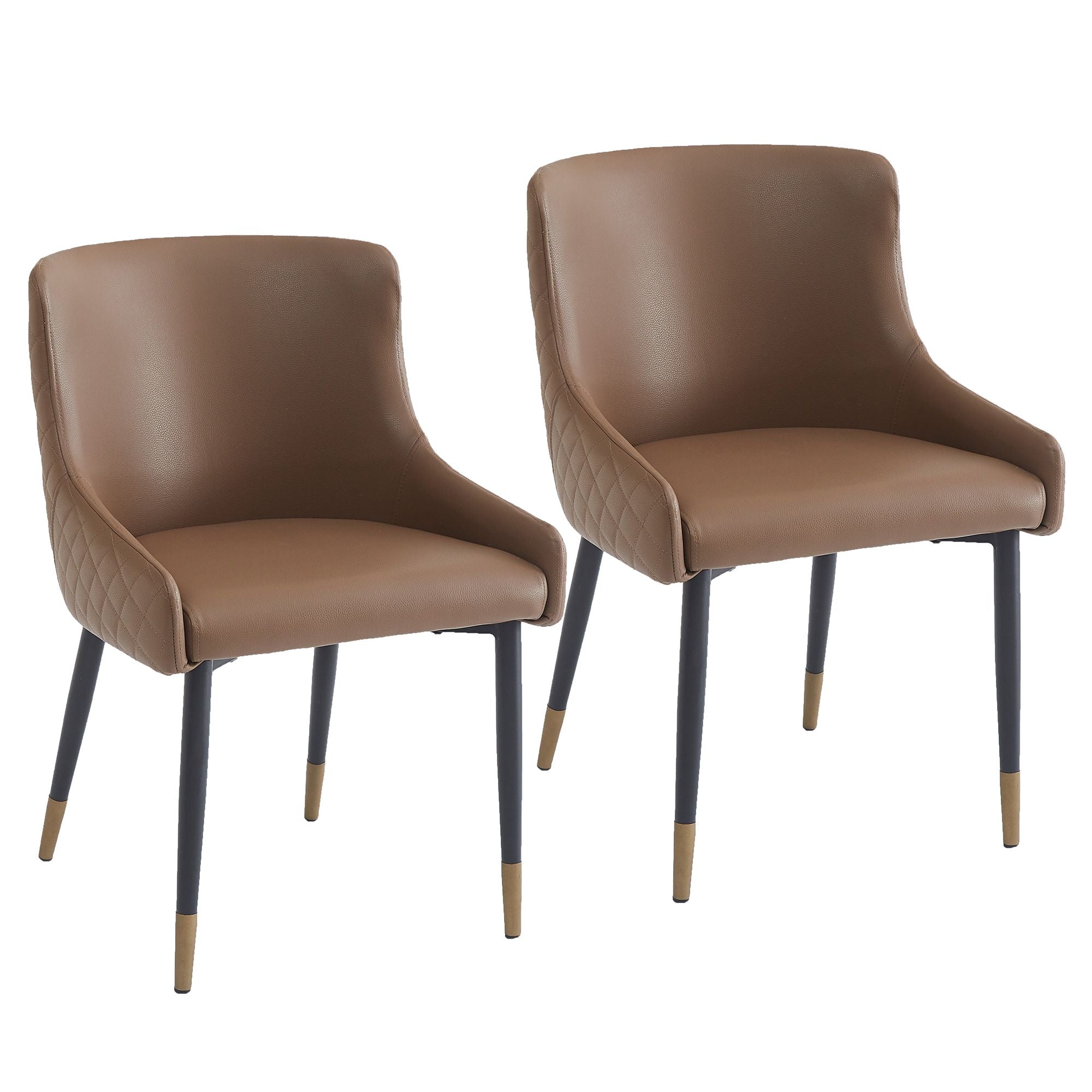 XANDER-SIDE CHAIR-BROWN 2 Pcs