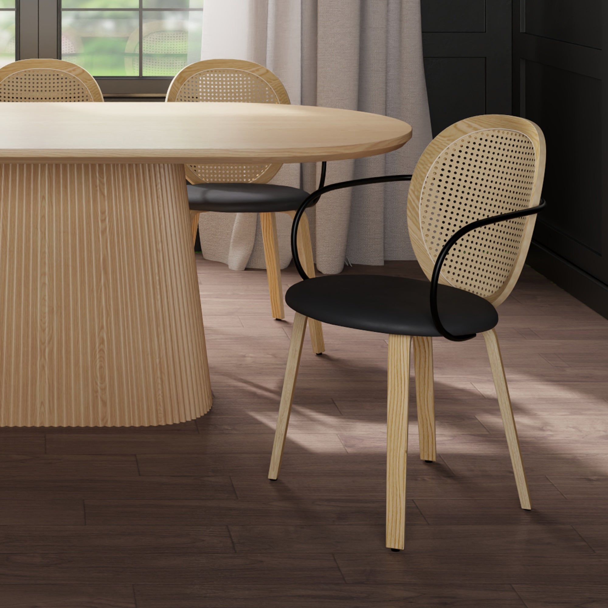 ORIAS-DINING CHAIR-LIGHT OAK 2 Pcs