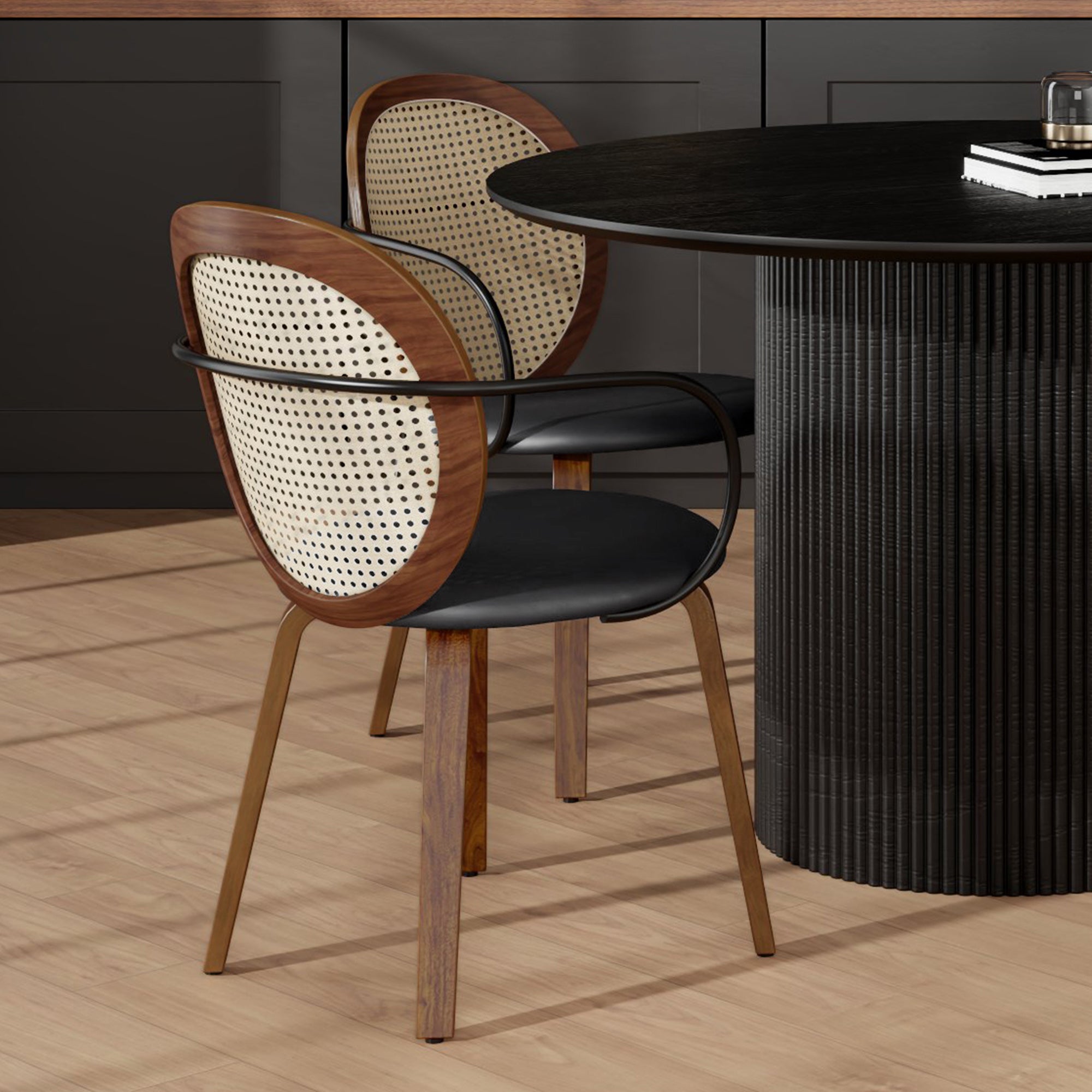 ORIAS-DINING CHAIR-WALNUT 2 Pcs