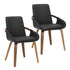 CASPIAN-DINING CHAIR-BLACK 2 Pcs