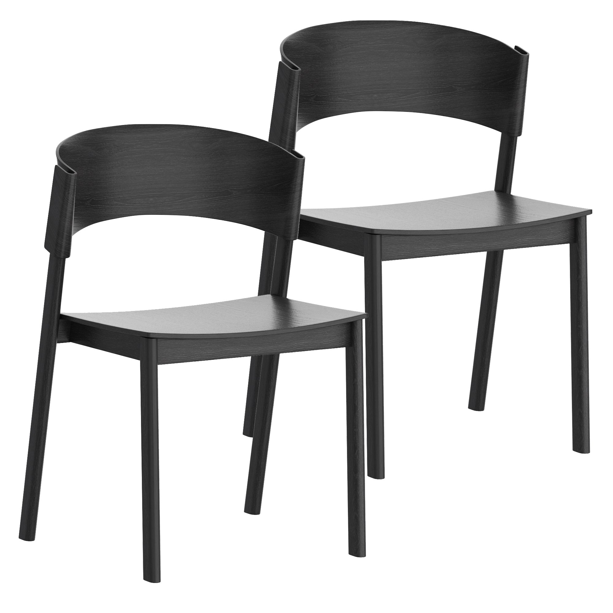 ELIAS-DINING CHAIR-BLACK 2 Pcs