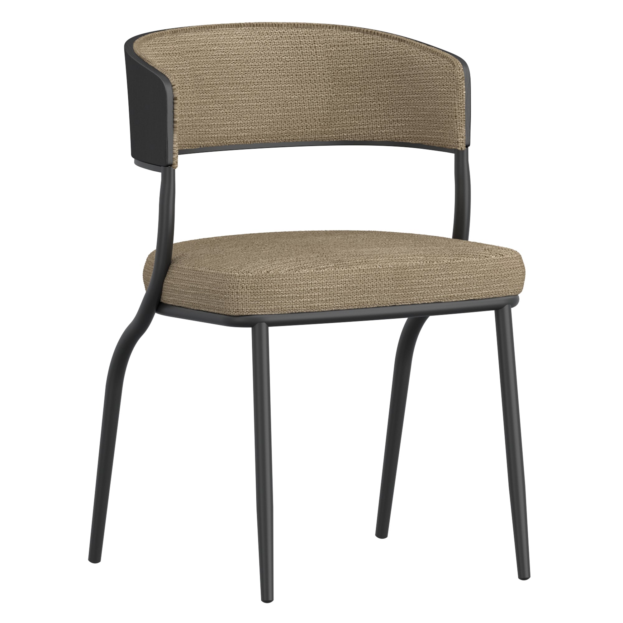 KAZAN-DINING CHAIR-DARK BEIGE 2 Pcs