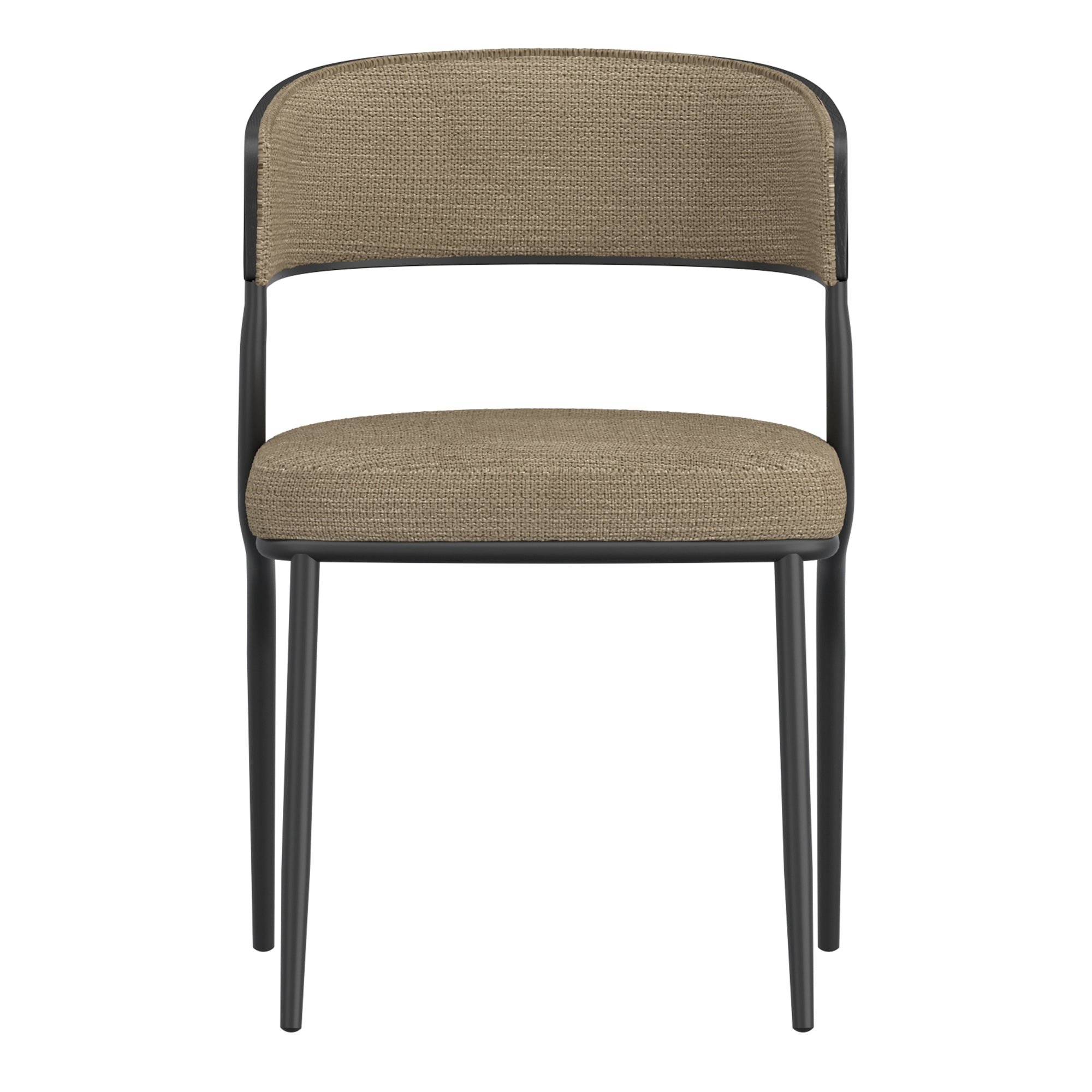 KAZAN-DINING CHAIR-DARK BEIGE 2 Pcs