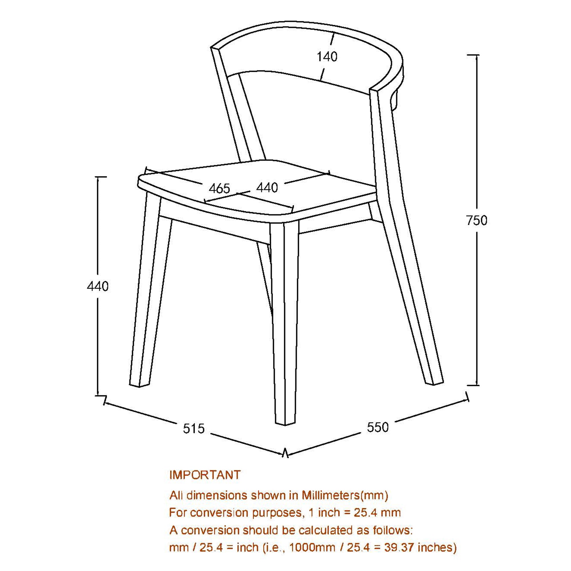 NICCO-DINING CHAIR-MOCHA 2 Pcs