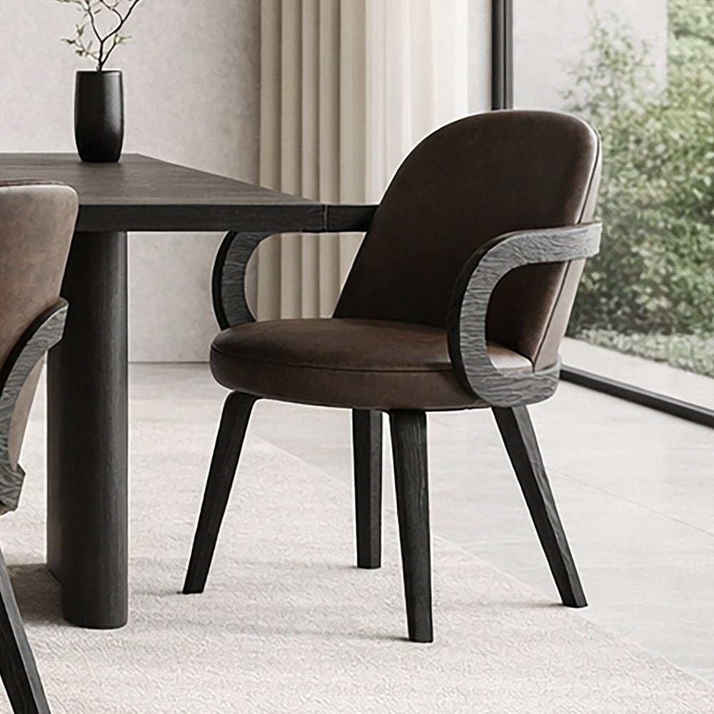 CELEST-DINING CHAIR-BROWN 2 Pcs