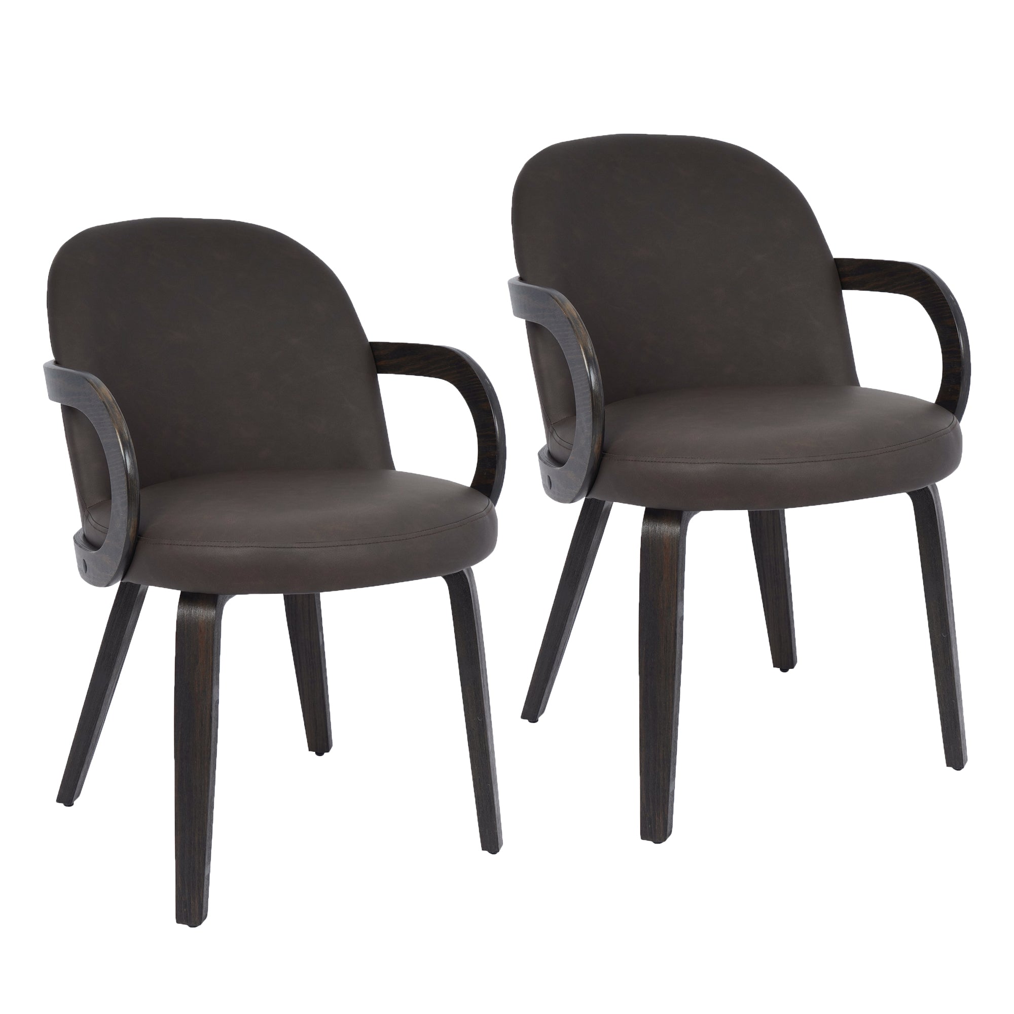 CELEST-DINING CHAIR-BROWN 2 Pcs