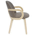 CELEST-DINING CHAIR-DARK TAUPE 2 Pcs