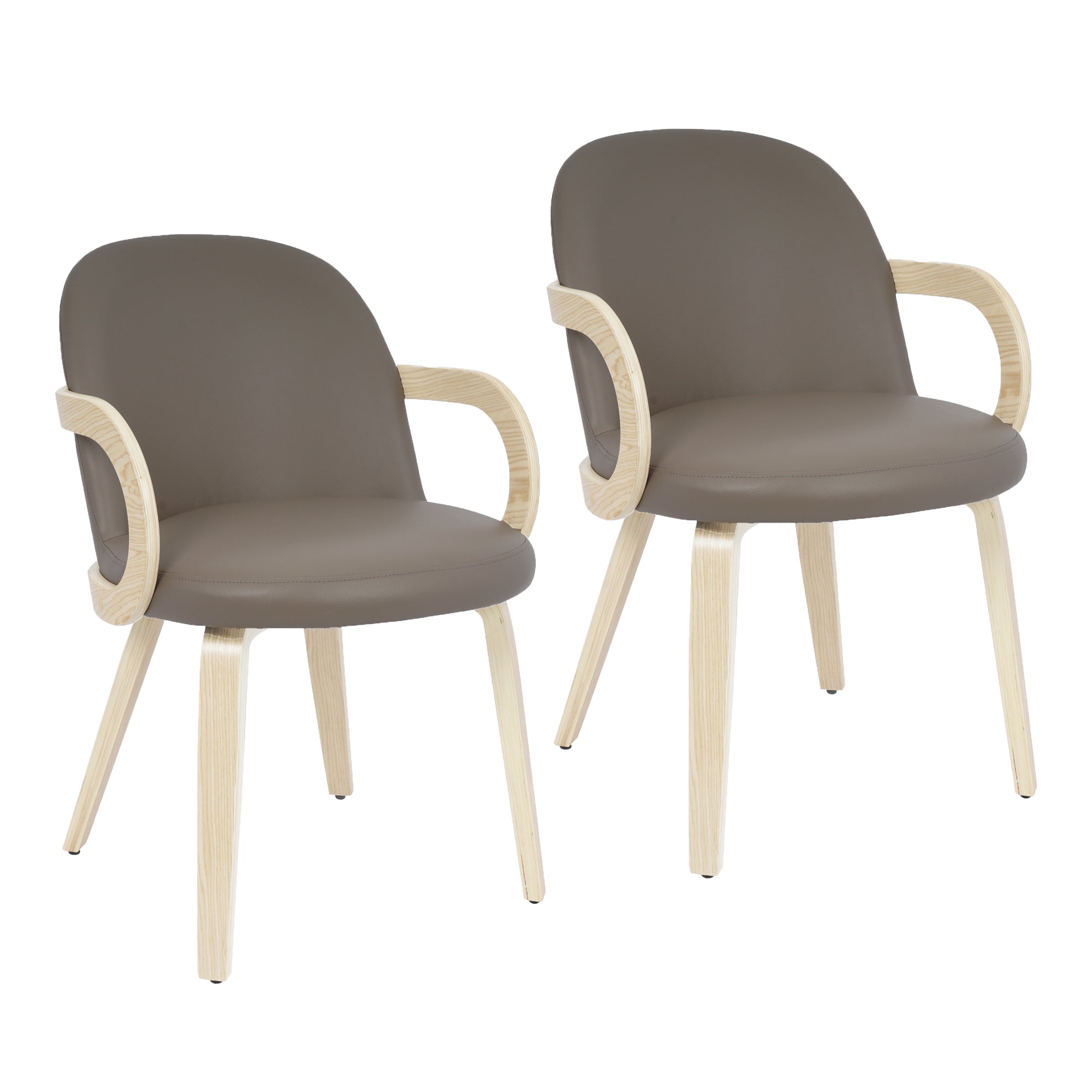 CELEST-DINING CHAIR-DARK TAUPE 2 Pcs
