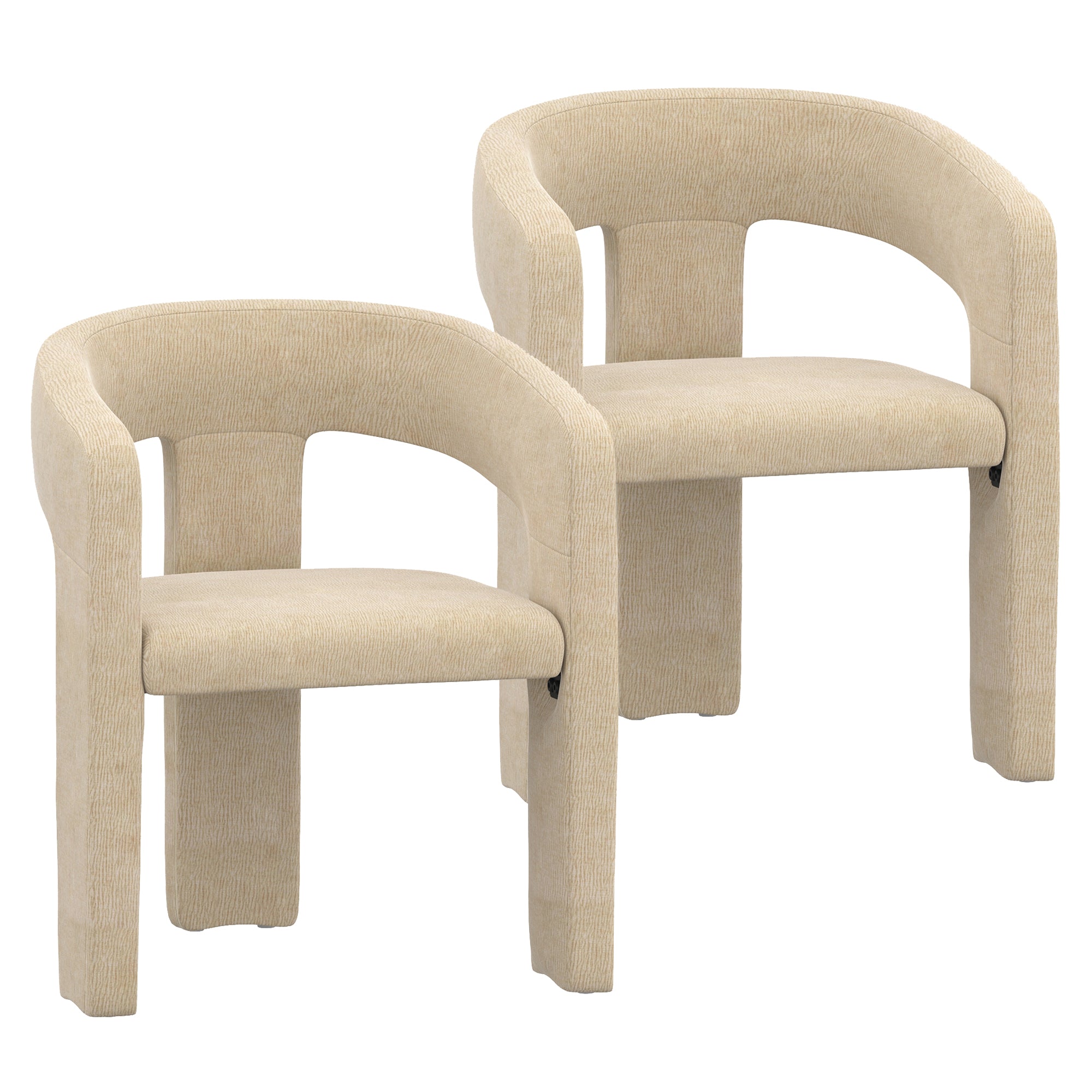 AMARA-DINING CHAIR-BEIGE 2 Pcs