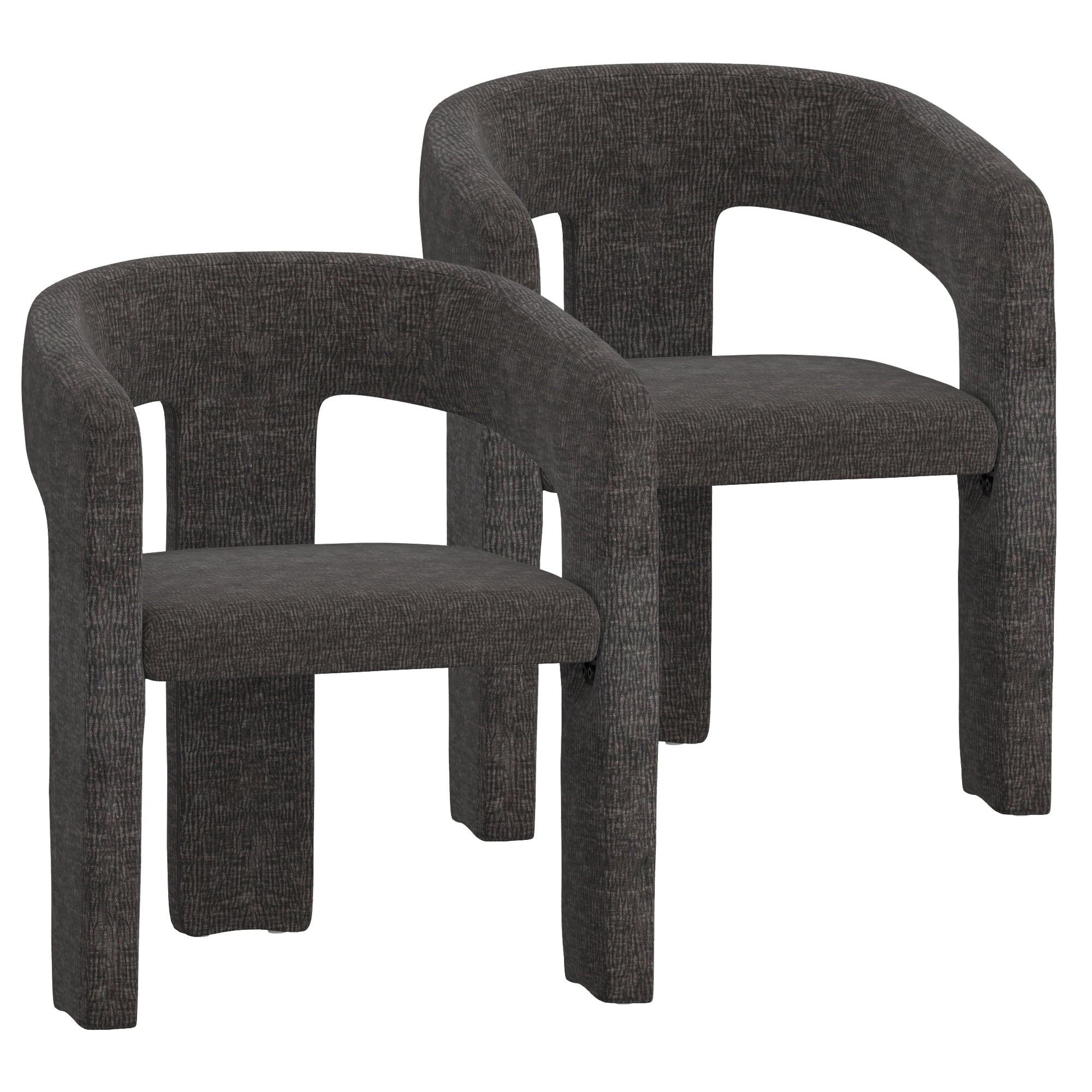 AMARA-DINING CHAIR-CHARCOAL 2 Pcs