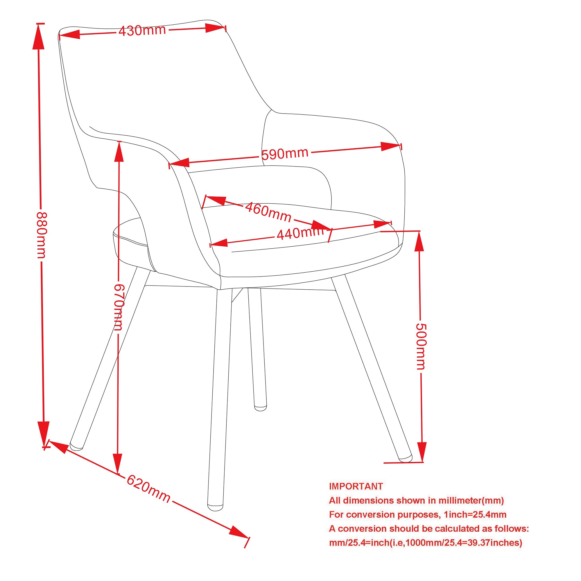 RYDER-DINING CHAIR-CAMEL 2 Pcs