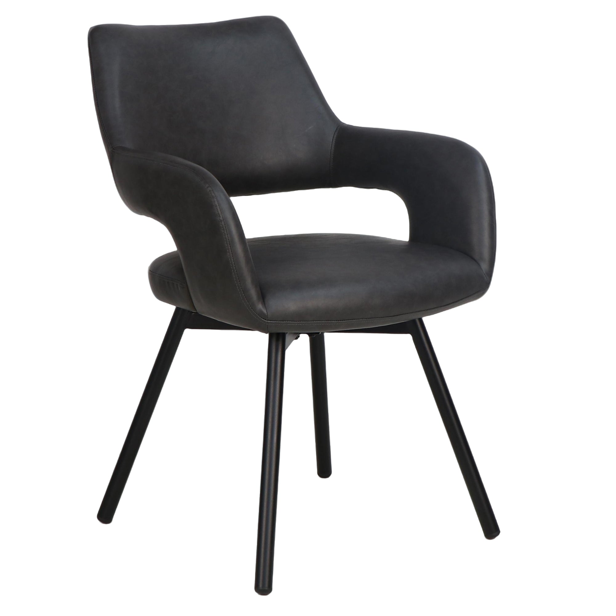 RYDER-DINING CHAIR-CHARCOAL 2 Pcs
