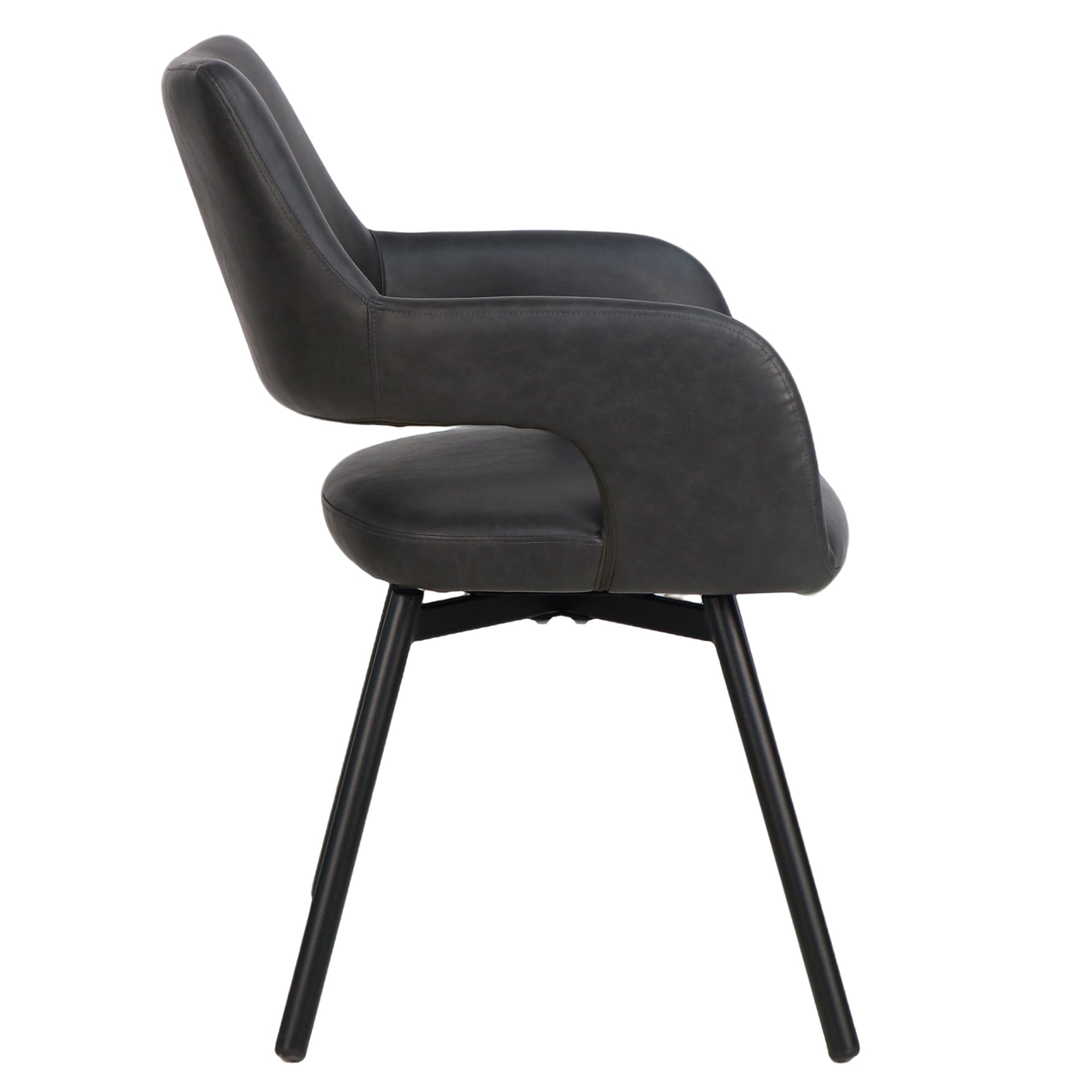 RYDER-DINING CHAIR-CHARCOAL 2 Pcs