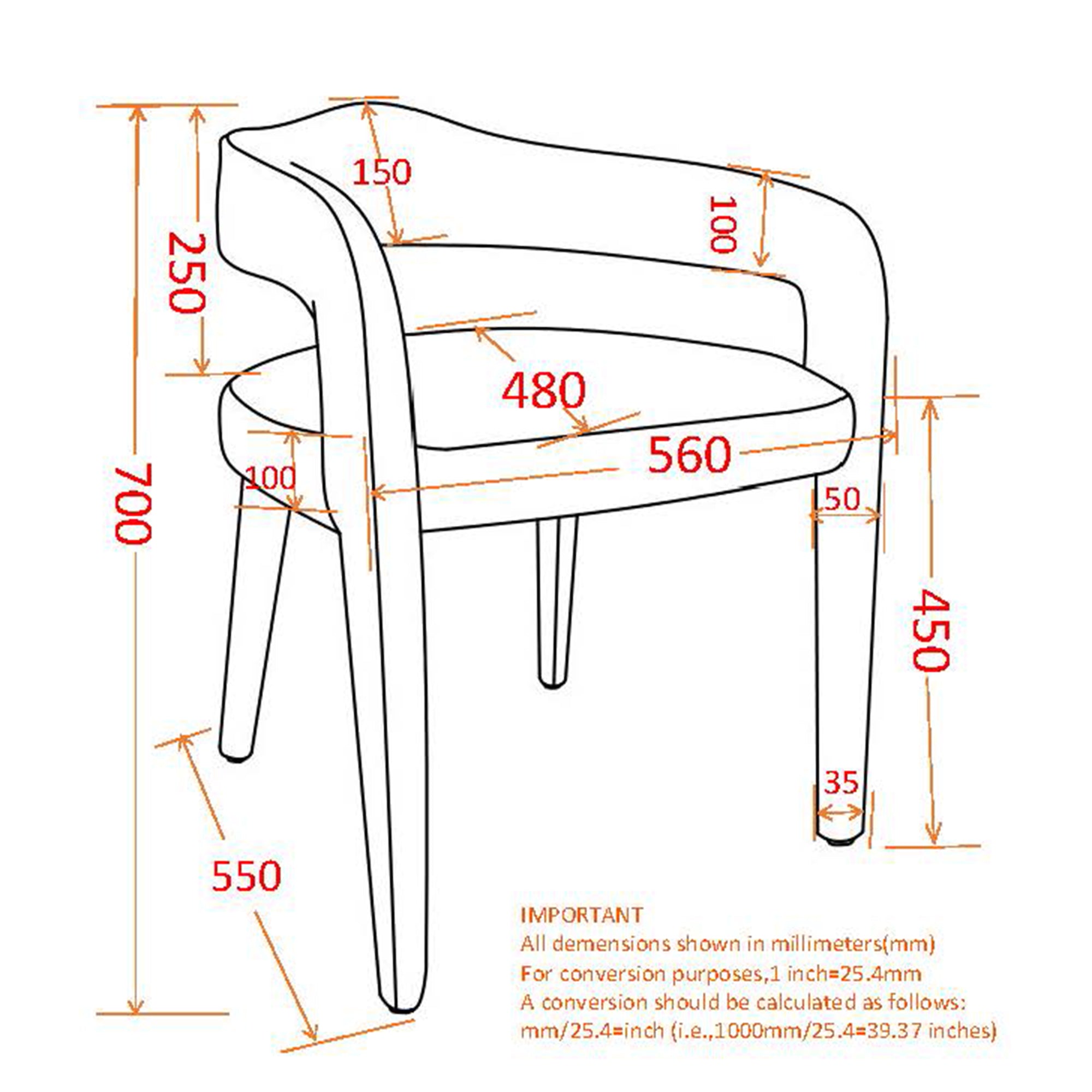CADEN-DINING CHAIR-BEIGE 2 Pcs