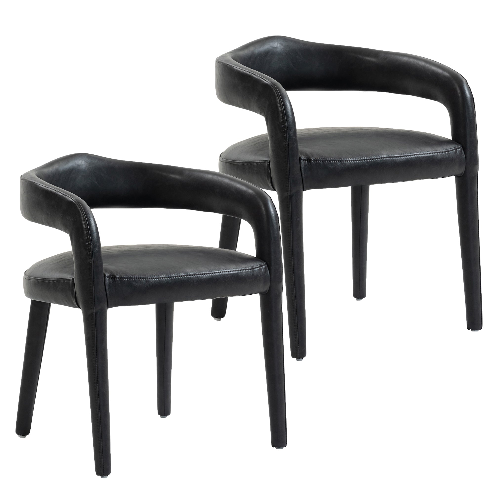 CADEN-DINING CHAIR-CHARCOAL 2 Pcs