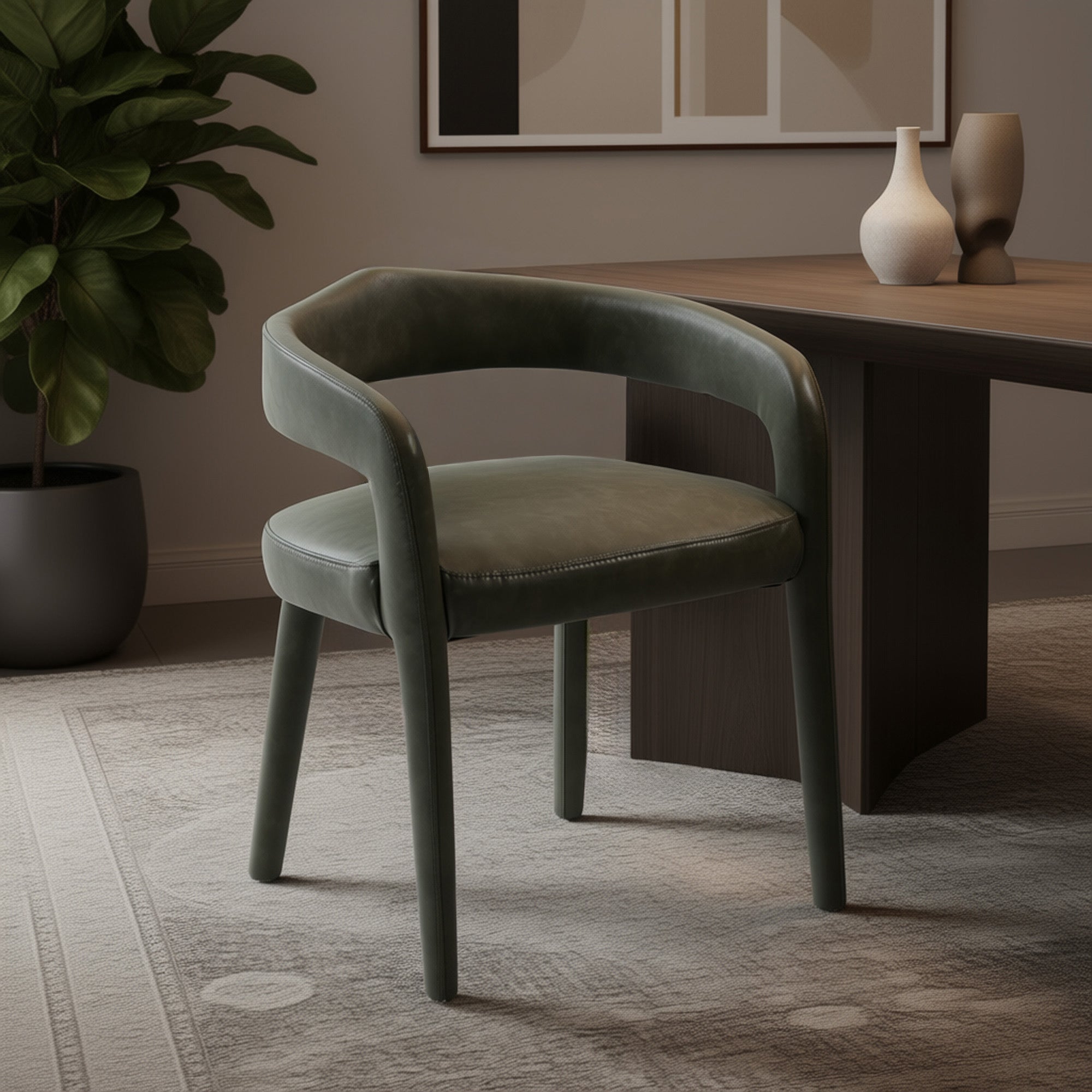 CADEN-DINING CHAIR-MOSS 2 Pcs